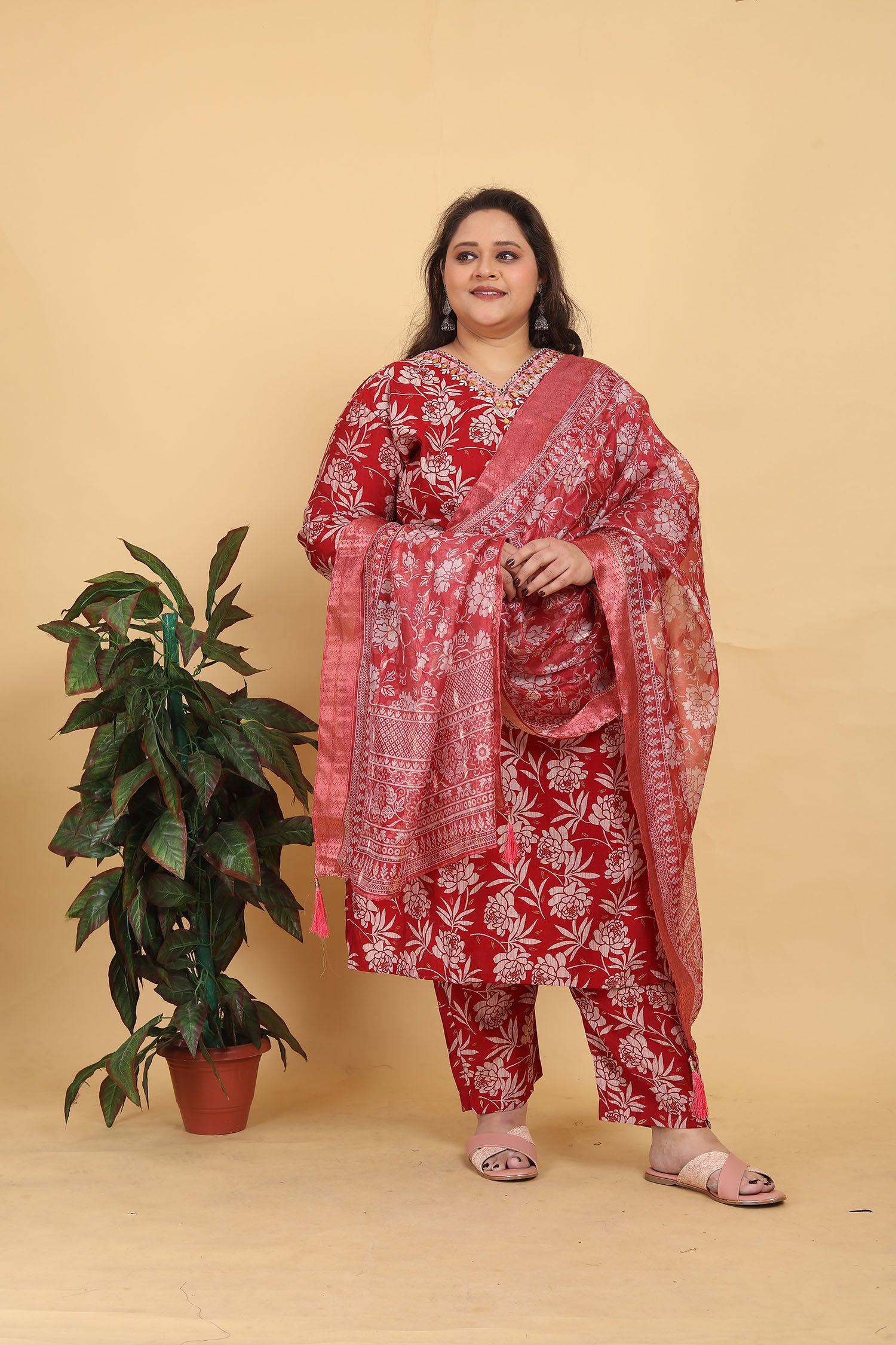 Clothiks Premium Riyon Export Quality With Handwork kurti
