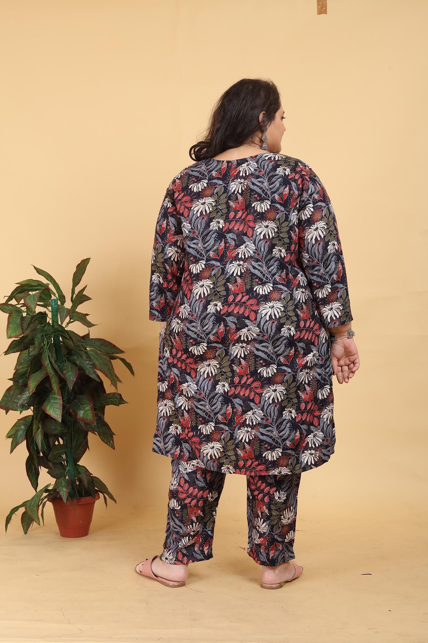 clothiks Premium Riyon Export Quality With Handwork kurti