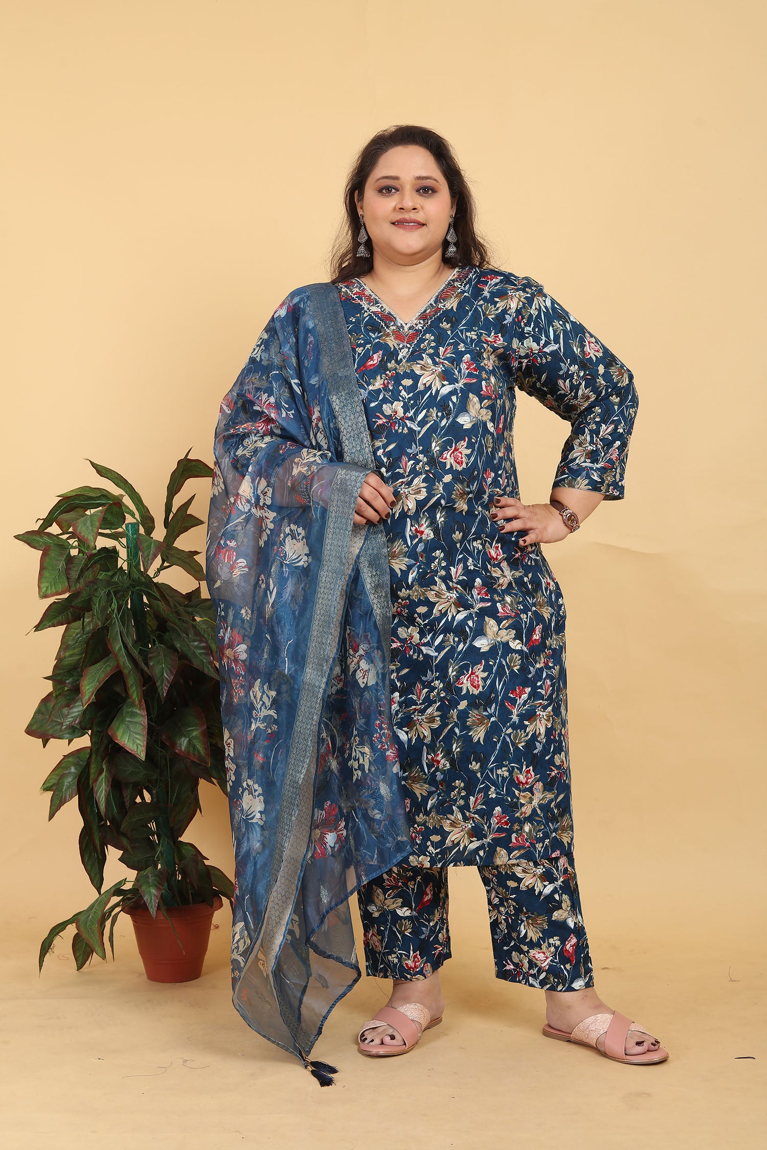 Clothiks Premium Lichi Viscose Export Quality With Handwork kurti