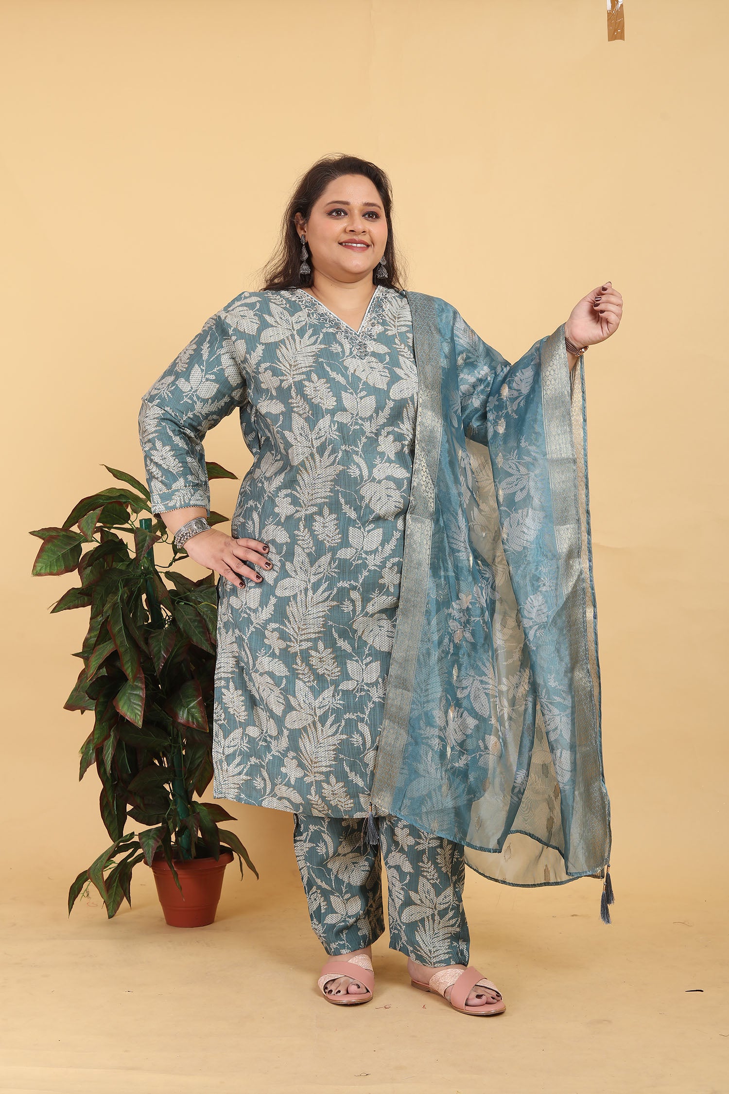 Clothiks Premium Lichi Viscose Export Quality With Handwork kurti