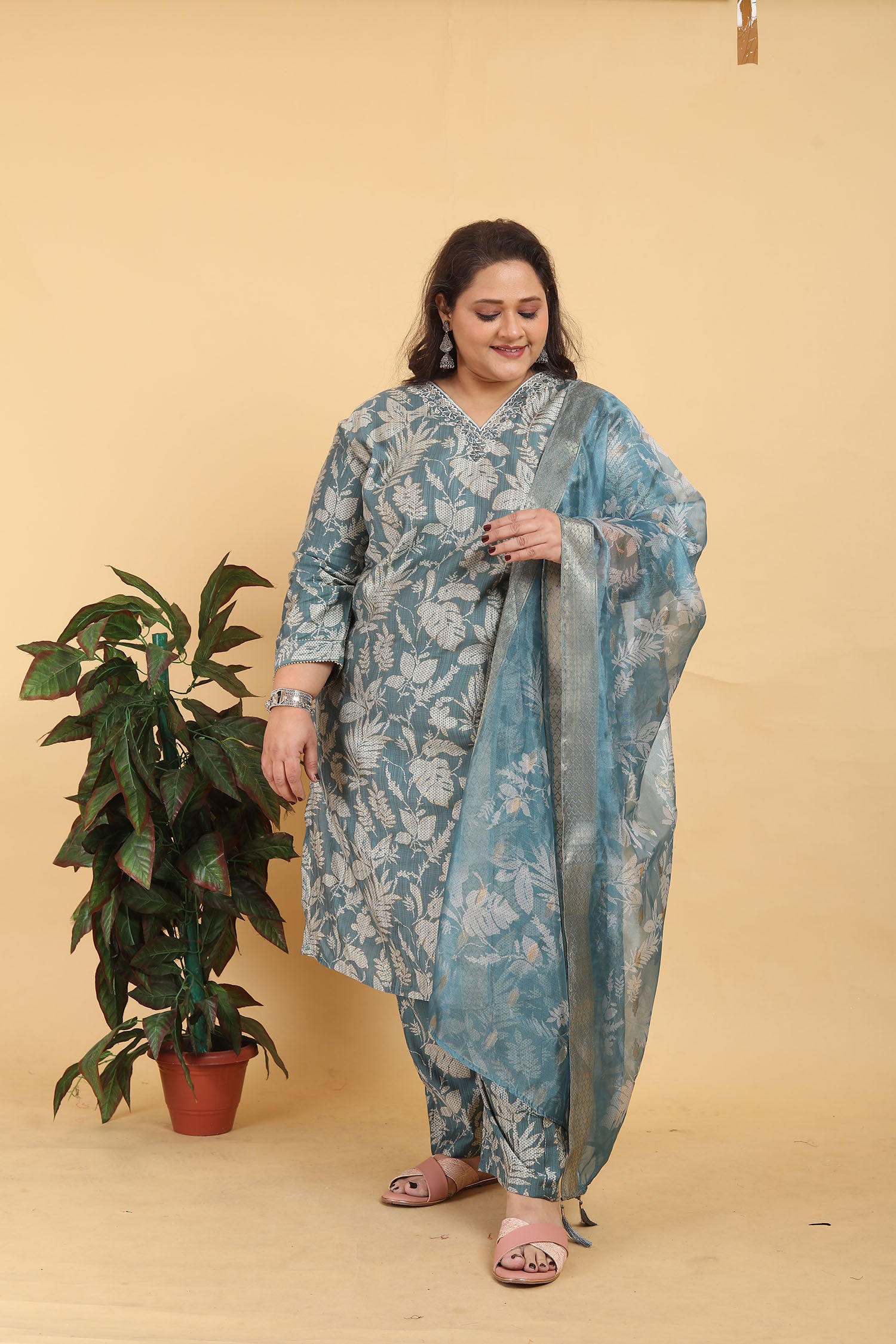 Clothiks Premium Lichi Viscose Export Quality With Handwork kurti