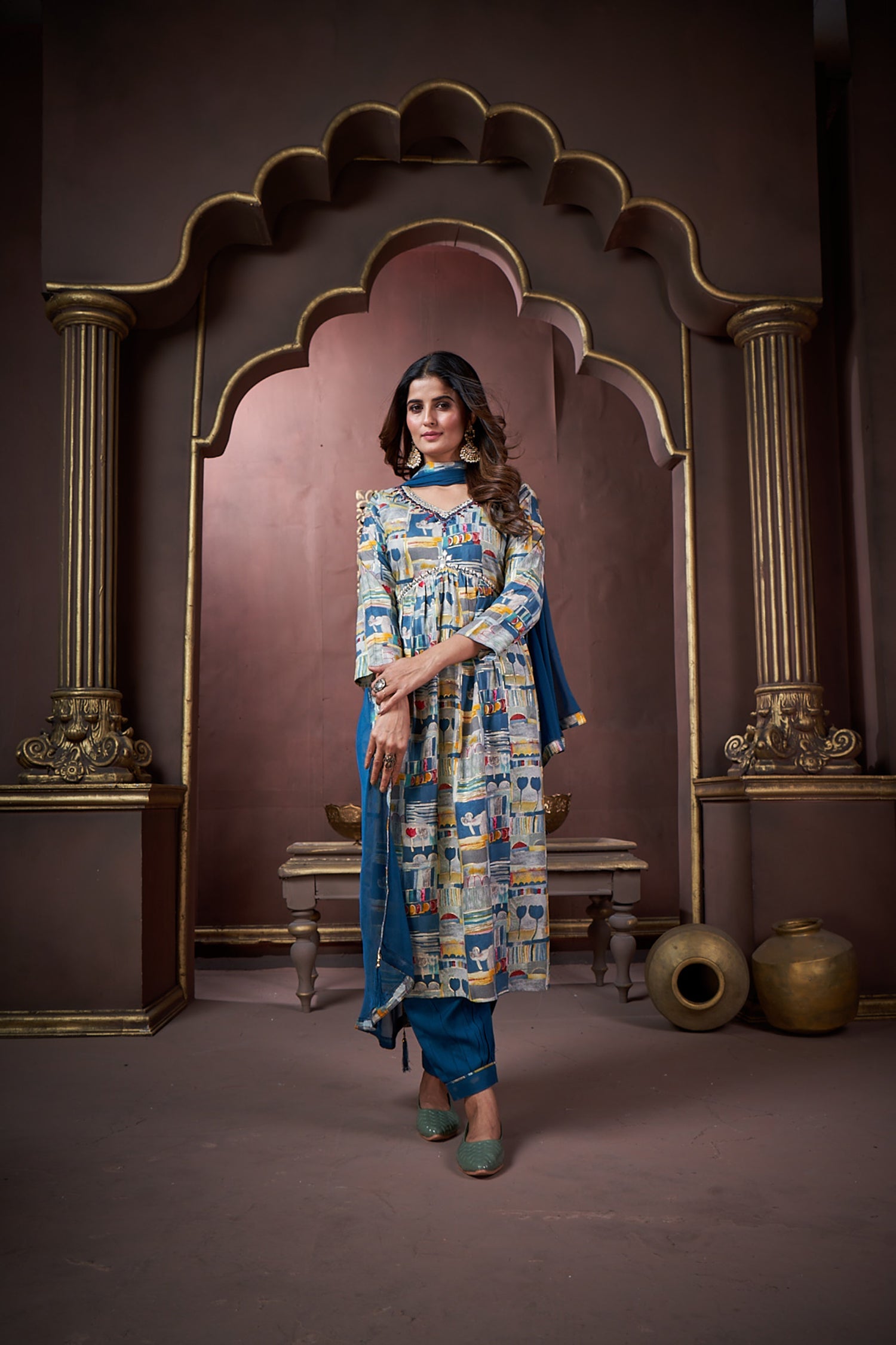 Cothiks Premium Riyon Export Quality Handwork Full stiched kurti