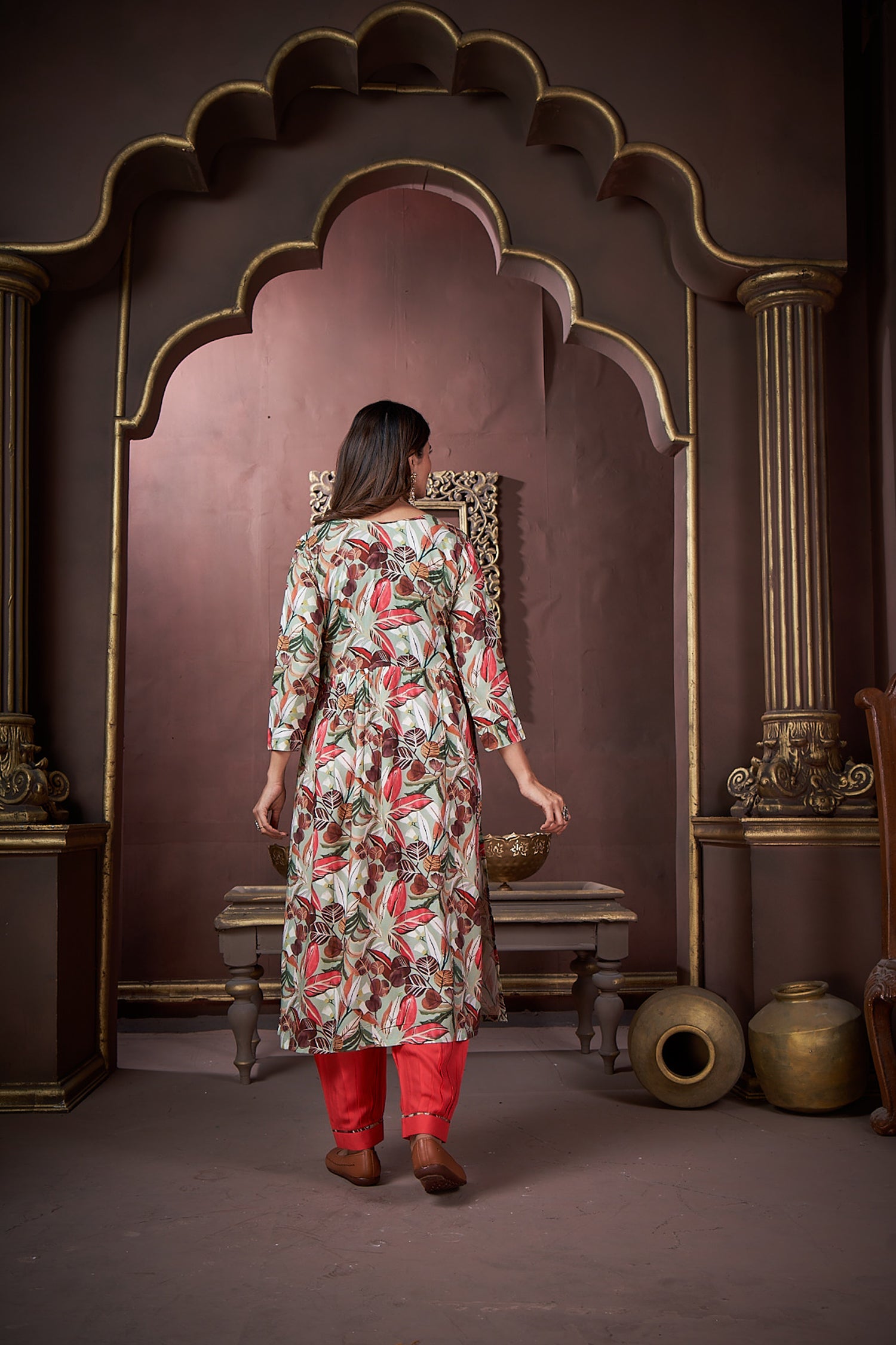 Clothiks Premium Riyon Export Quality Handwork Full stiched kurti