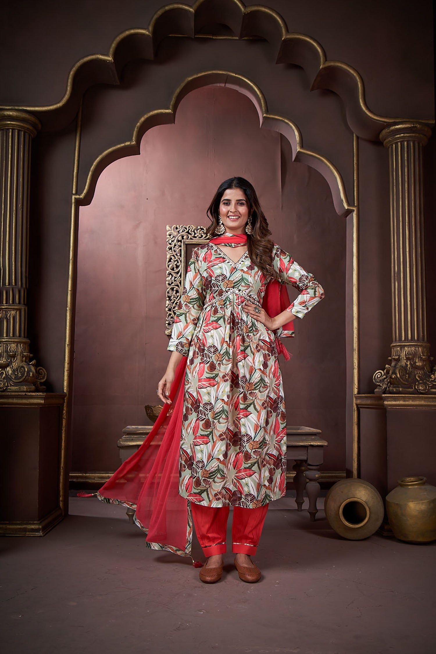 Clothiks Premium Riyon Export Quality Handwork Full stiched kurti