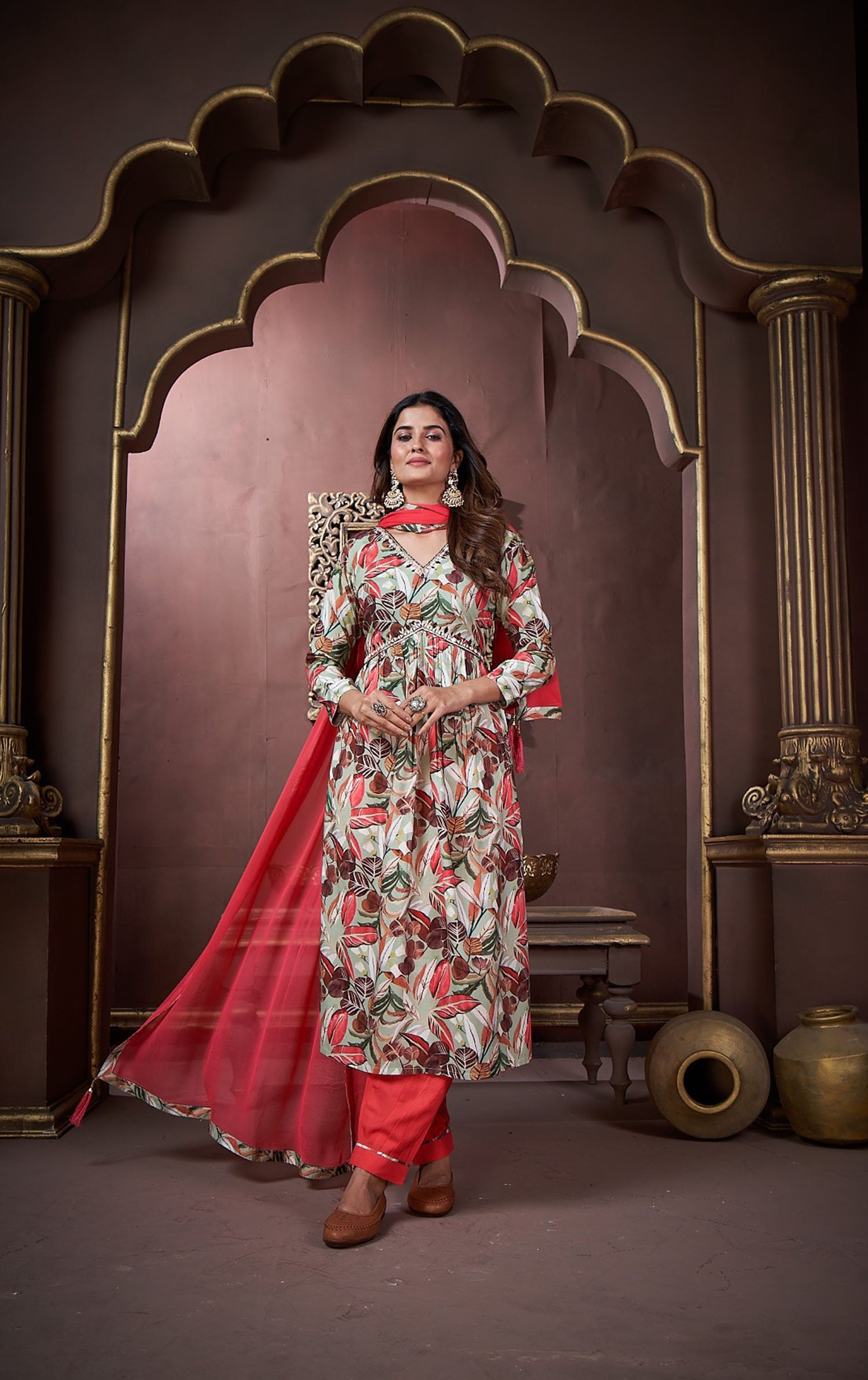 Clothiks Premium Riyon Export Quality Handwork Full stiched kurti