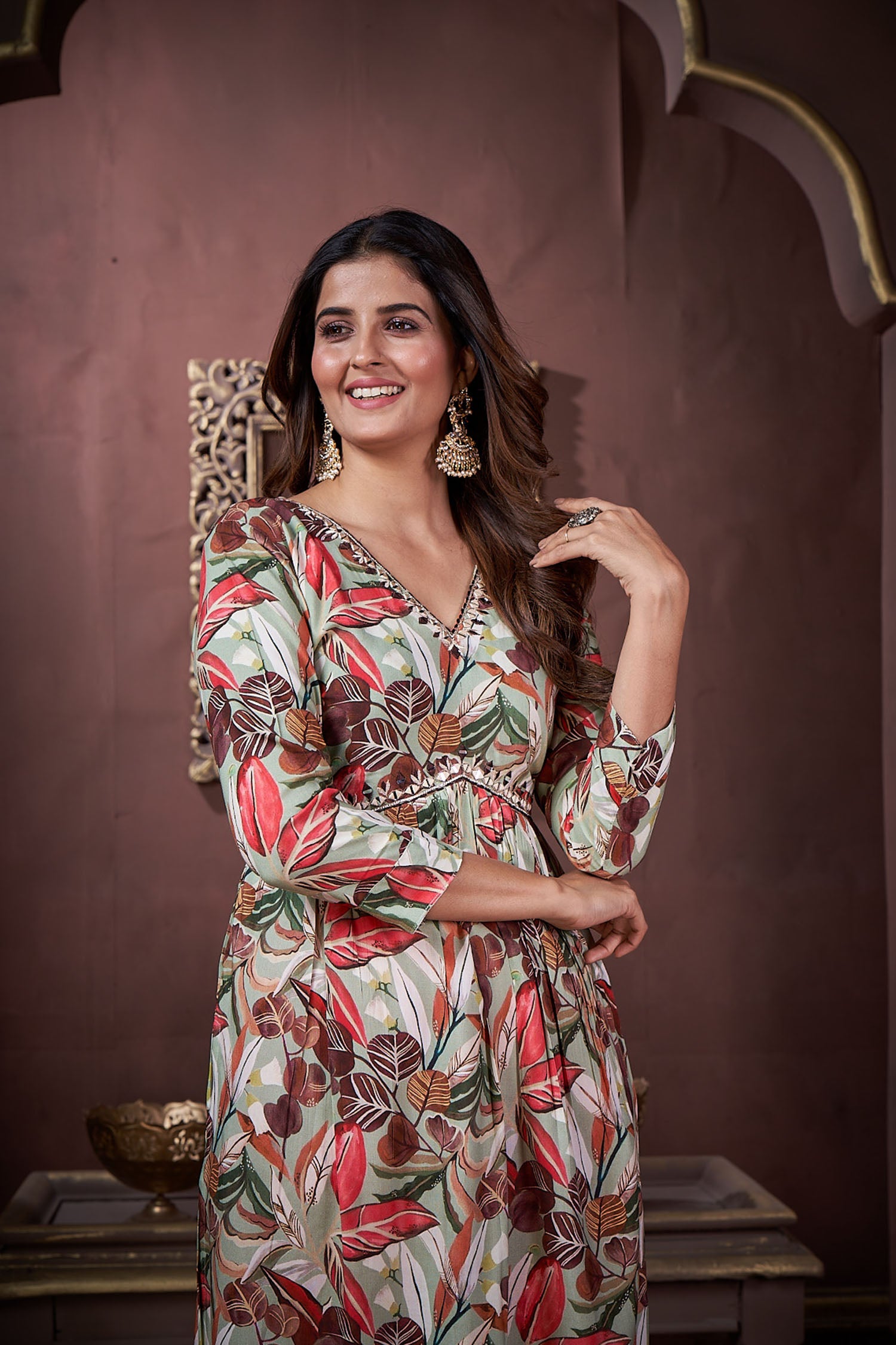 Clothiks Premium Riyon Export Quality Handwork Full stiched kurti