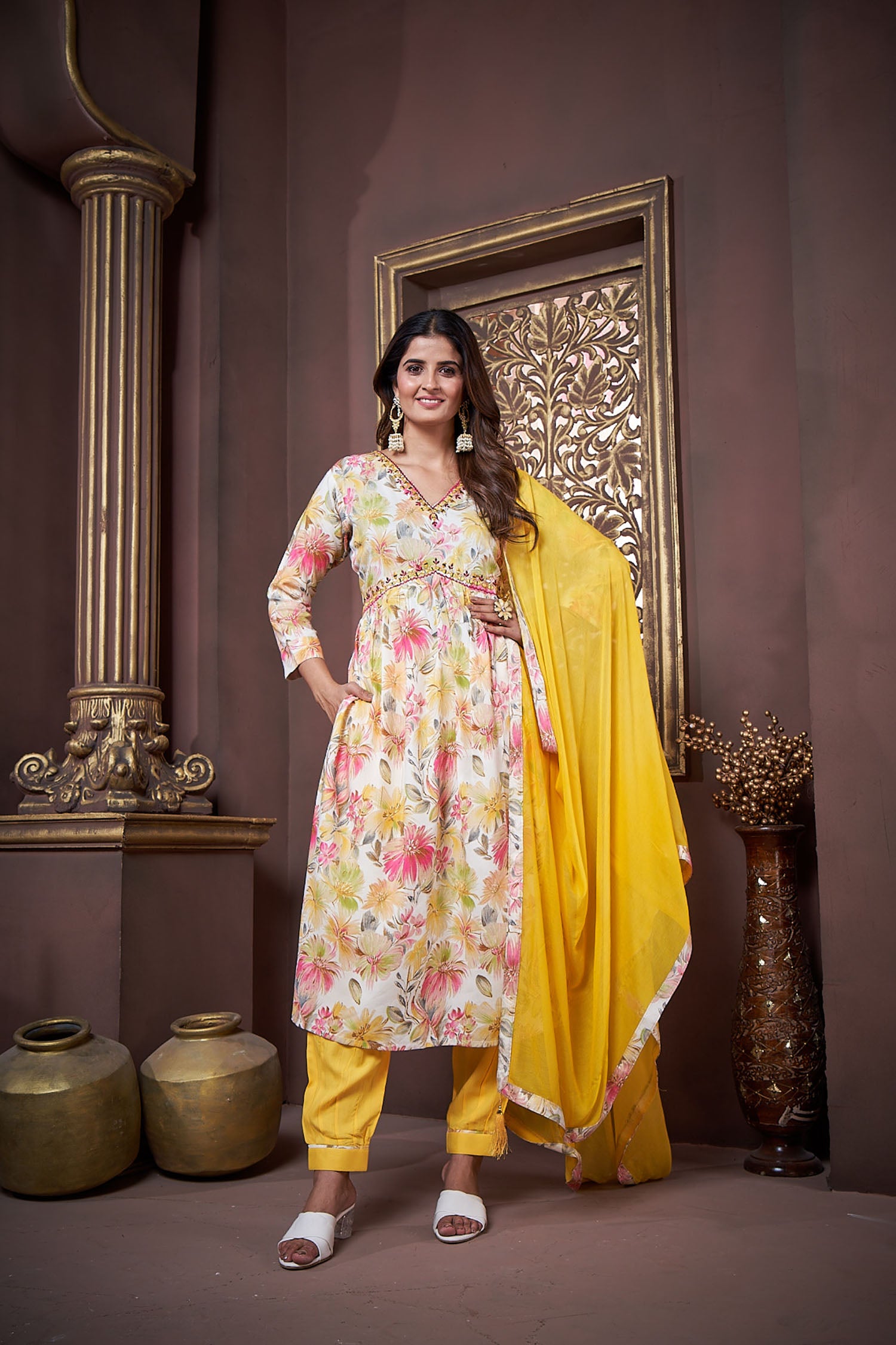 Cothiks Premium Riyon Export Quality Handwork Full stiched kurti