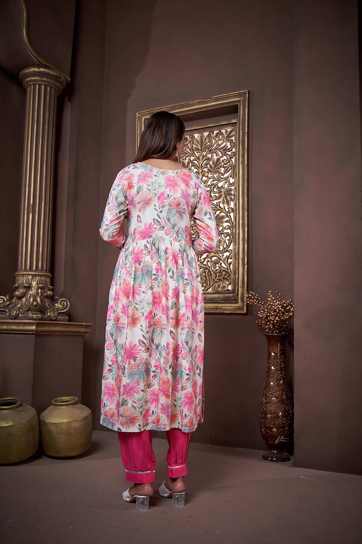 Clothiks Premium Riyon Export Quality Handwork Full stiched kurti