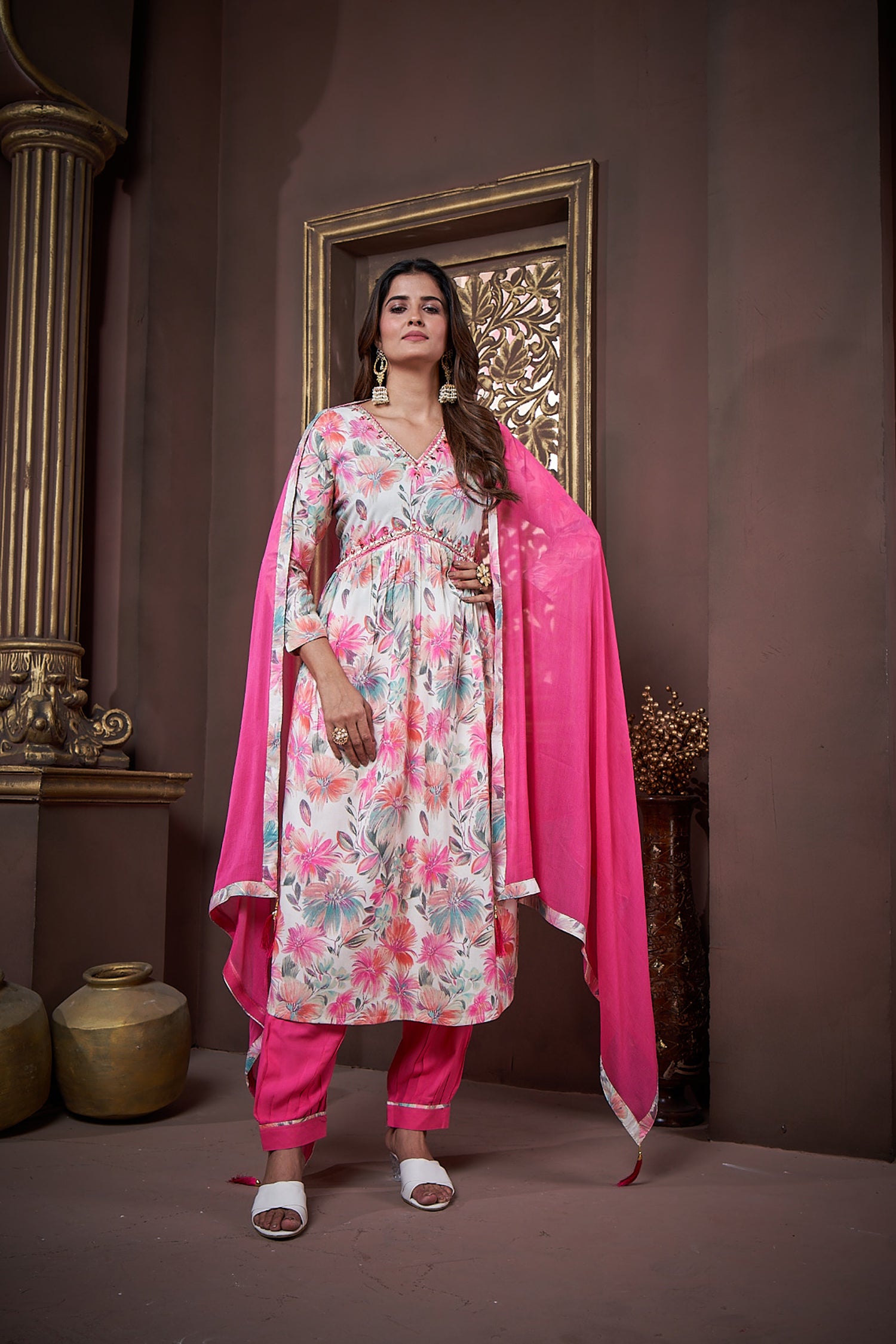 Clothiks Premium Riyon Export Quality Handwork Full stiched kurti