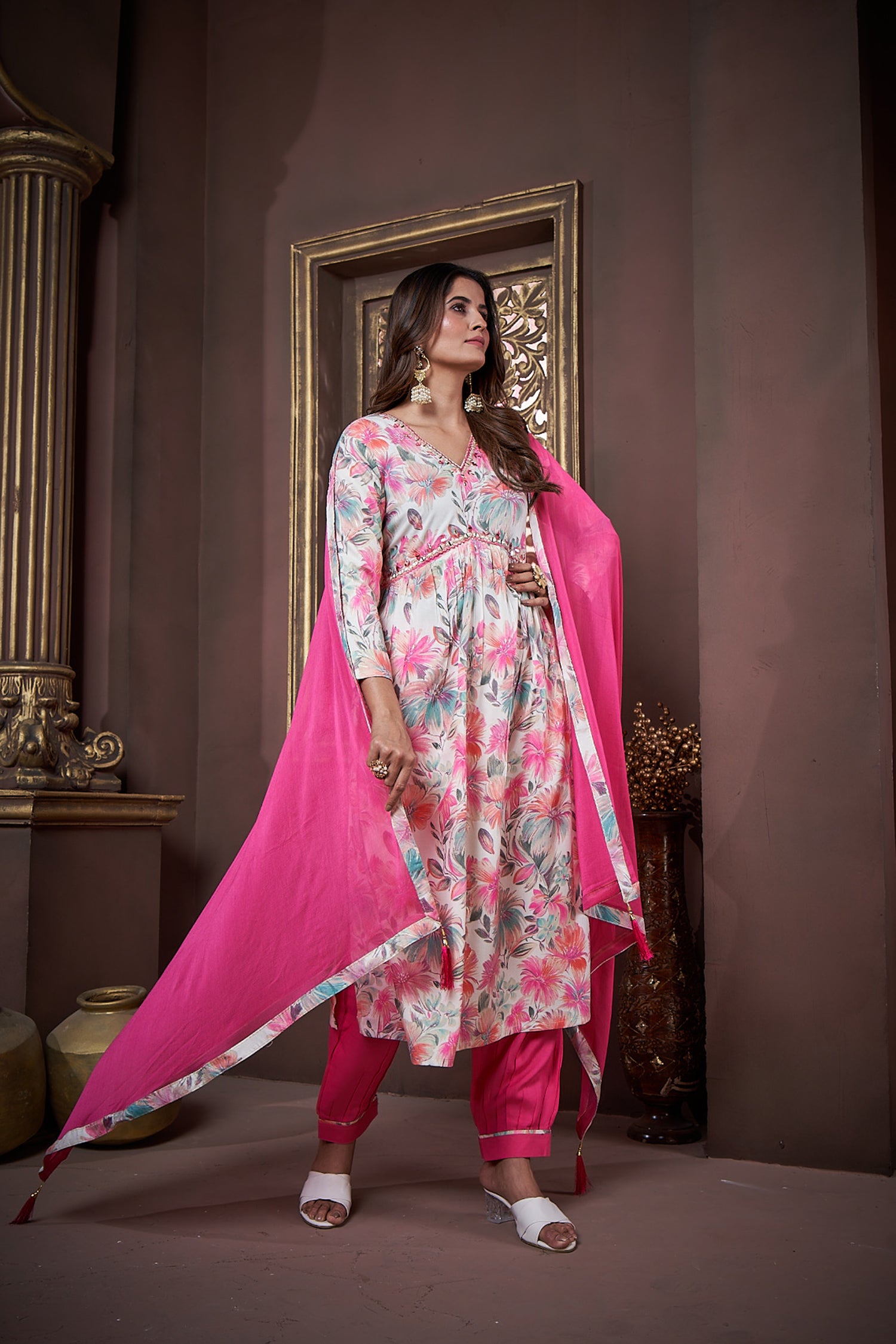Clothiks Premium Riyon Export Quality Handwork Full stiched kurti