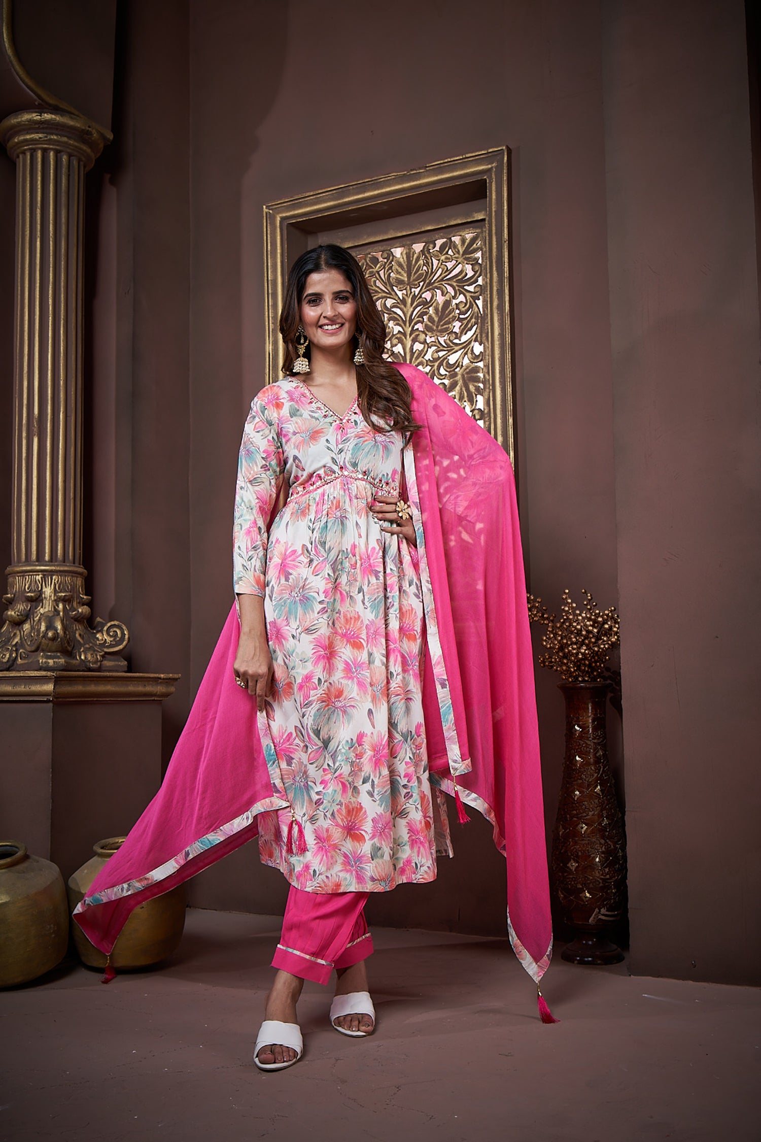 Clothiks Premium Riyon Export Quality Handwork Full stiched kurti