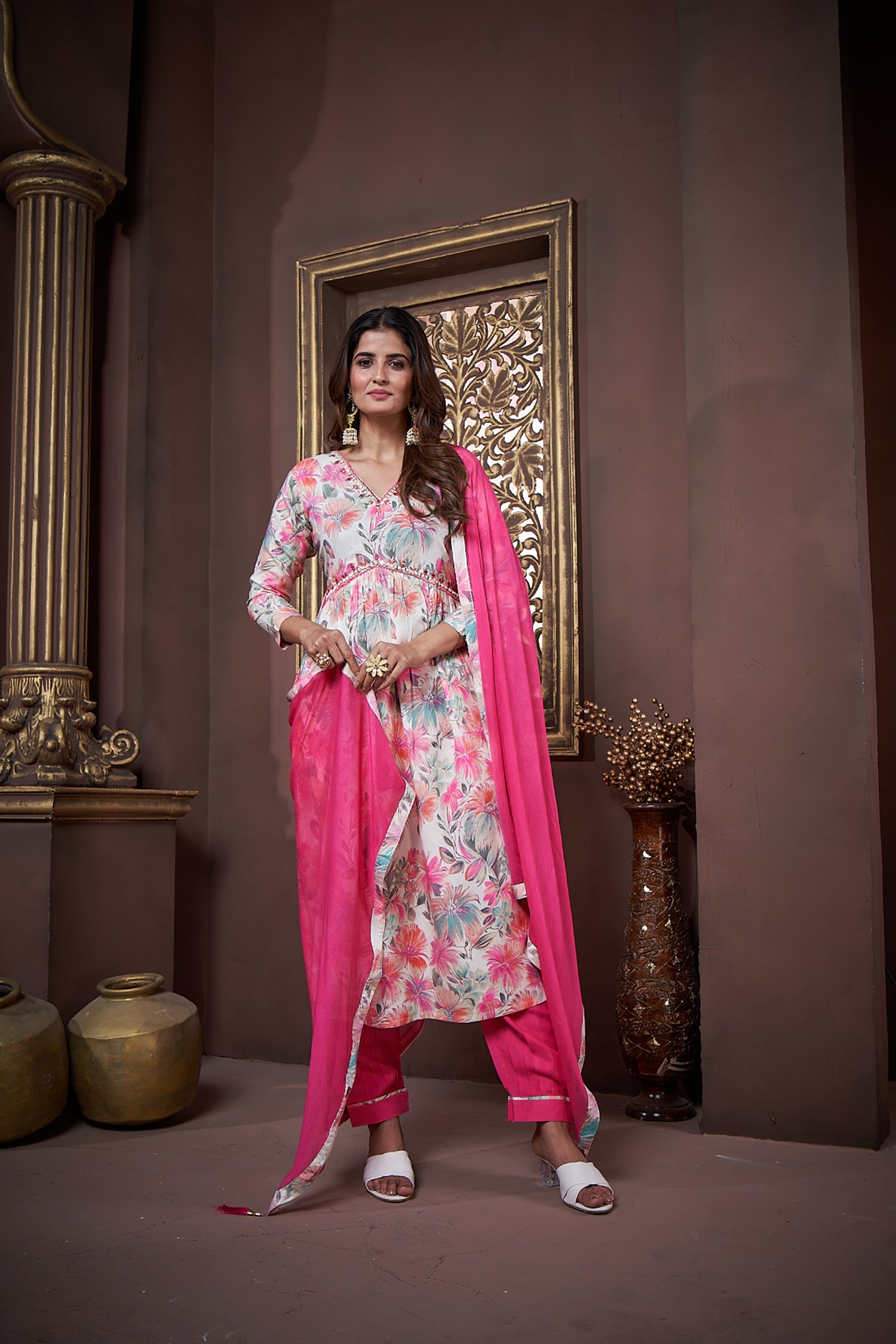 Clothiks Premium Riyon Export Quality Handwork Full stiched kurti
