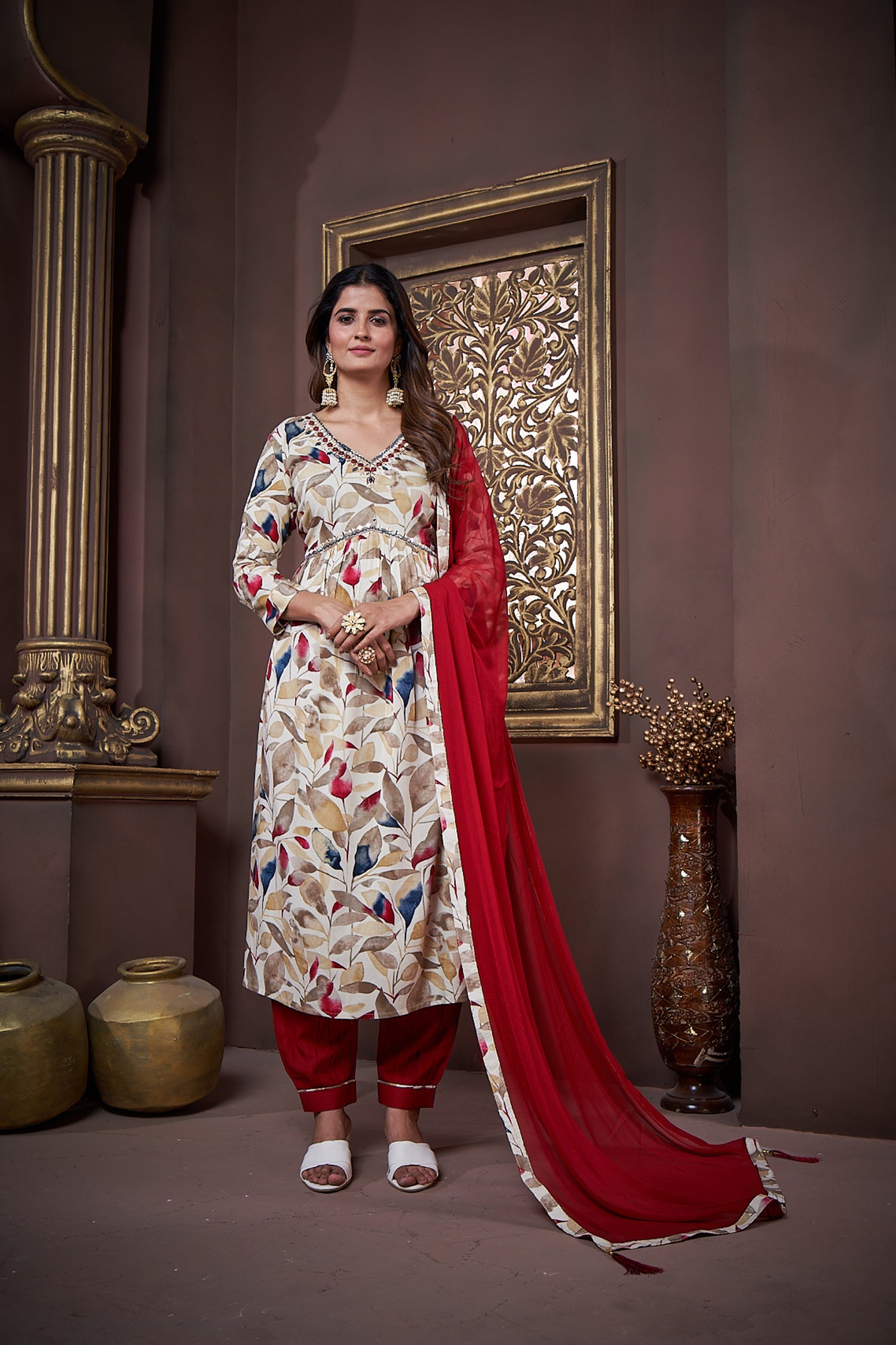 Clothiks Premium Riyon Export Quality Handwork Full stiched Kurti