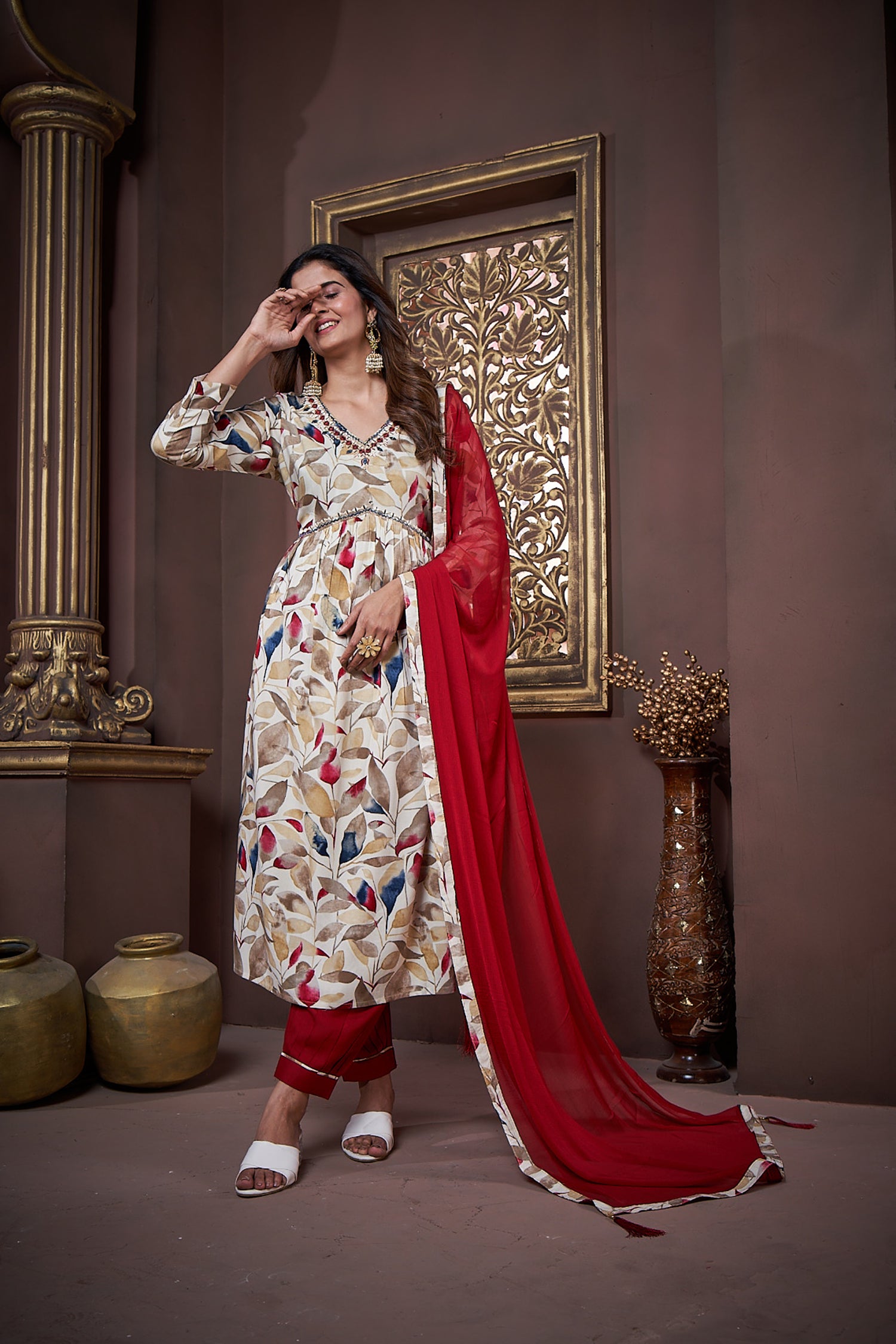 Clothiks Premium Riyon Export Quality Handwork Full stiched Kurti