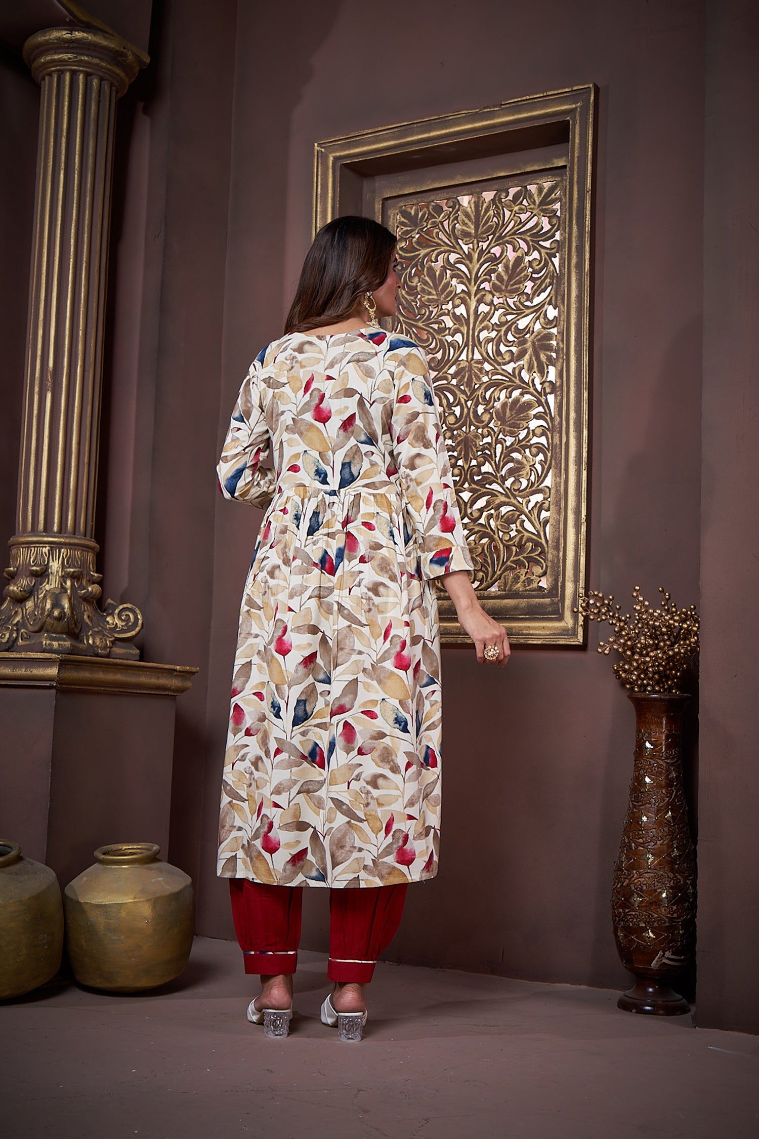Clothiks Premium Riyon Export Quality Handwork Full stiched Kurti