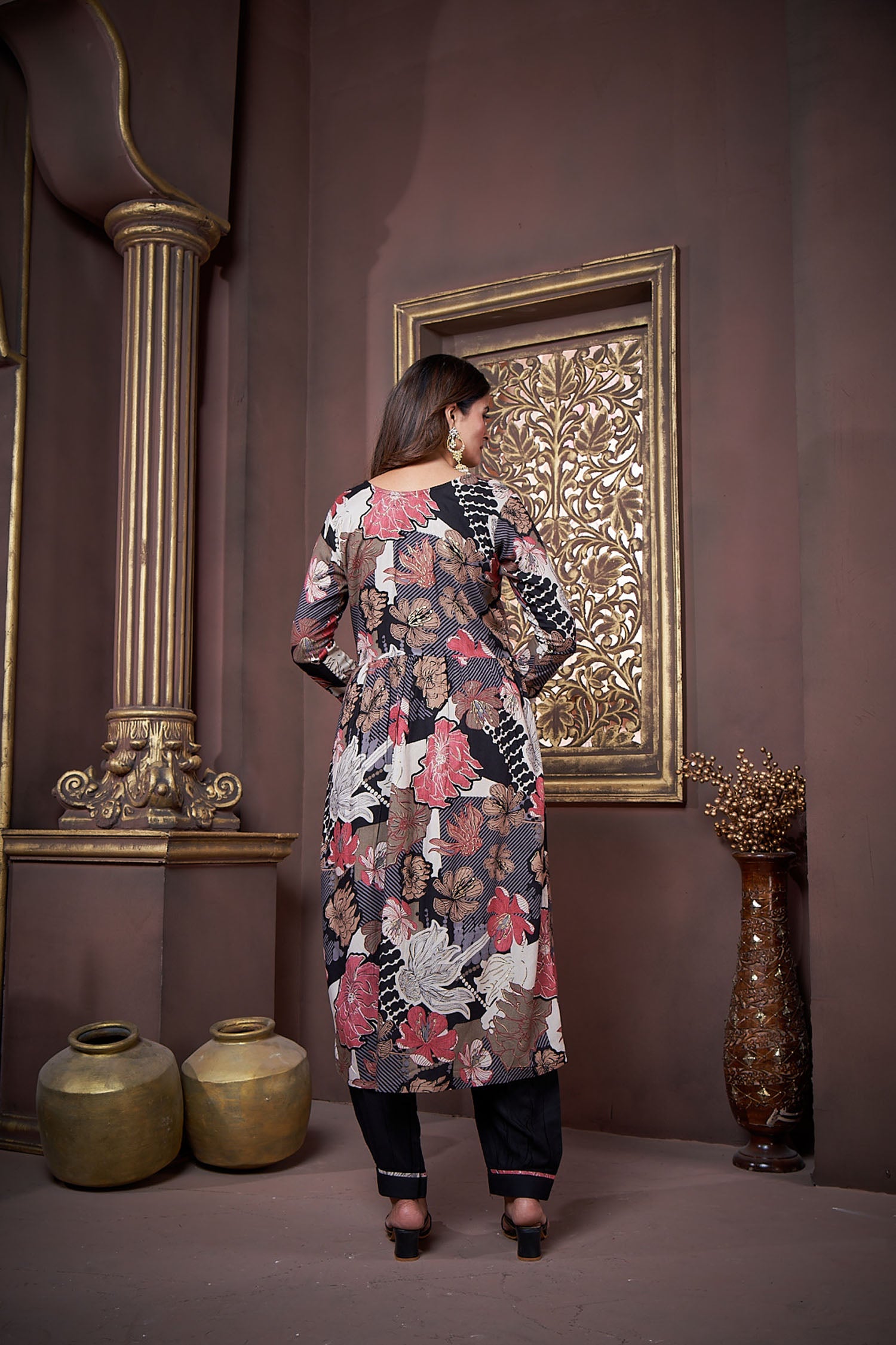 Clothiks Premium Riyon Export Quality Handwork Full stiched kurti
