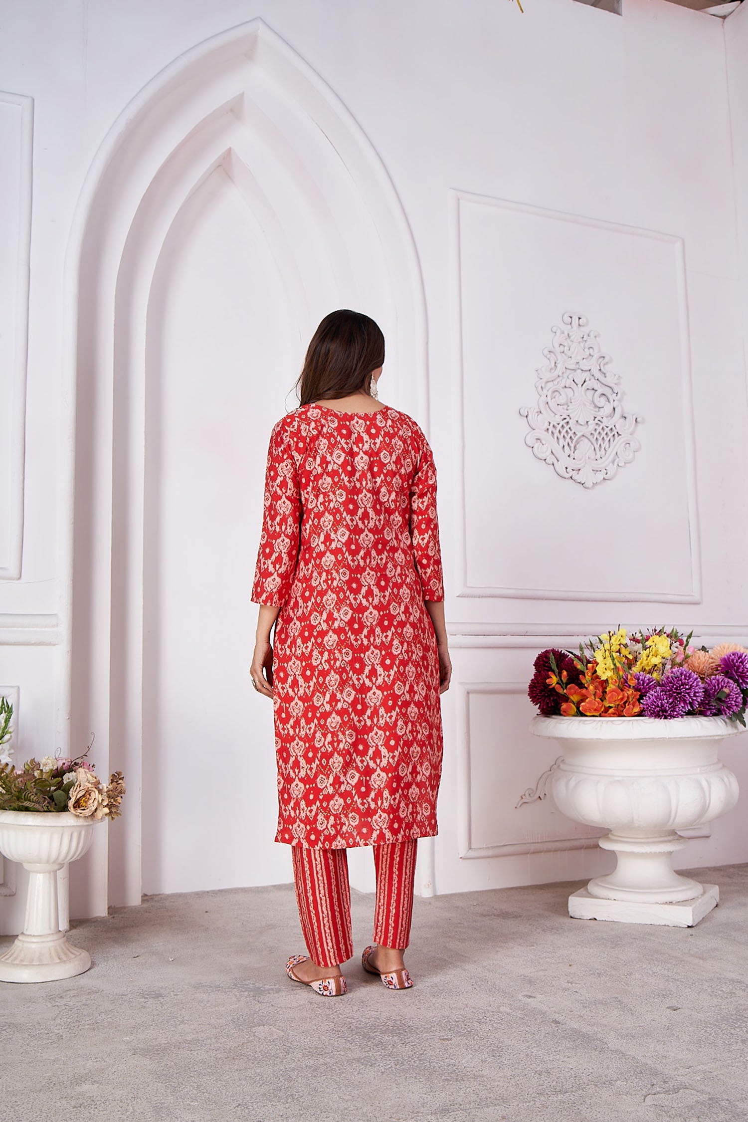 Clothiks Premium Royal Silk export quality With Handwork and Cotton Inner Stiched kurti