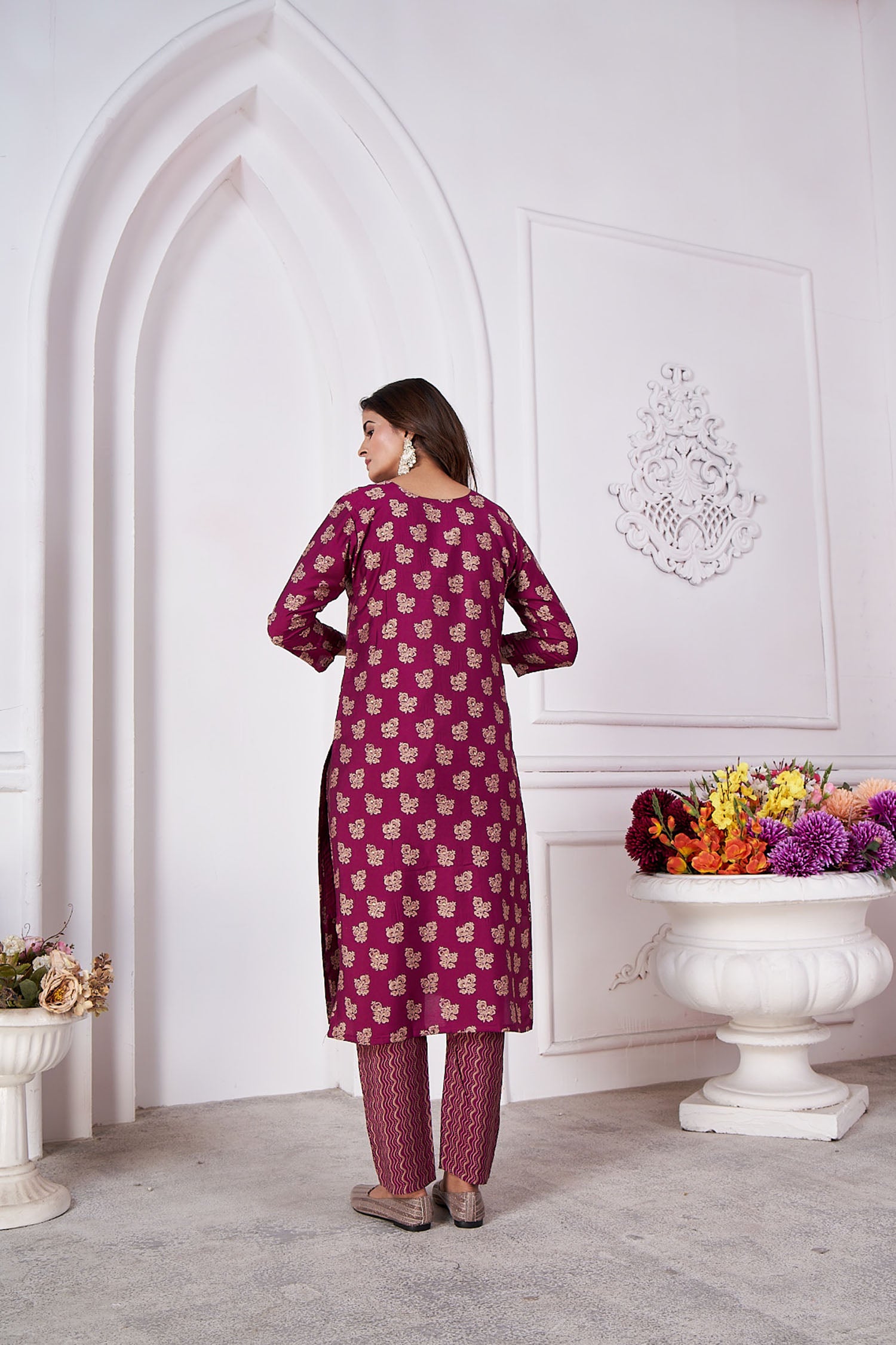 Clothiks Premium Royal Silk export quality With Handwork and Cotton Inner Stiched kurti