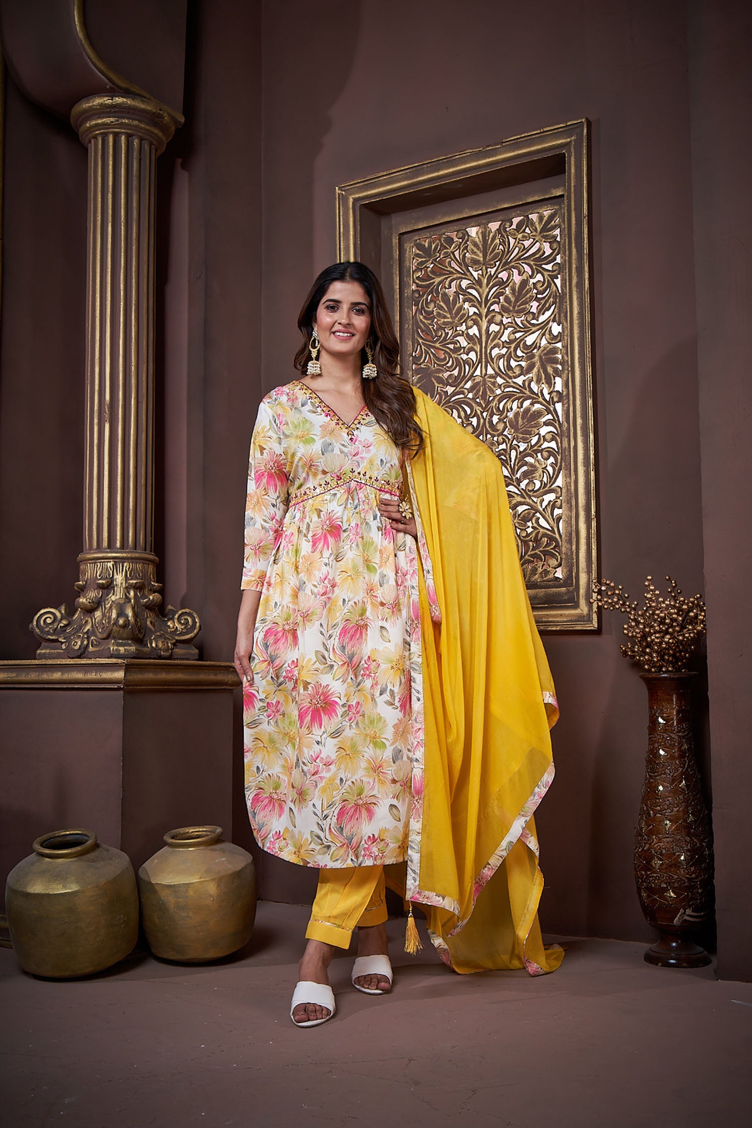 Cothiks Premium Riyon Export Quality Handwork Full stiched kurti