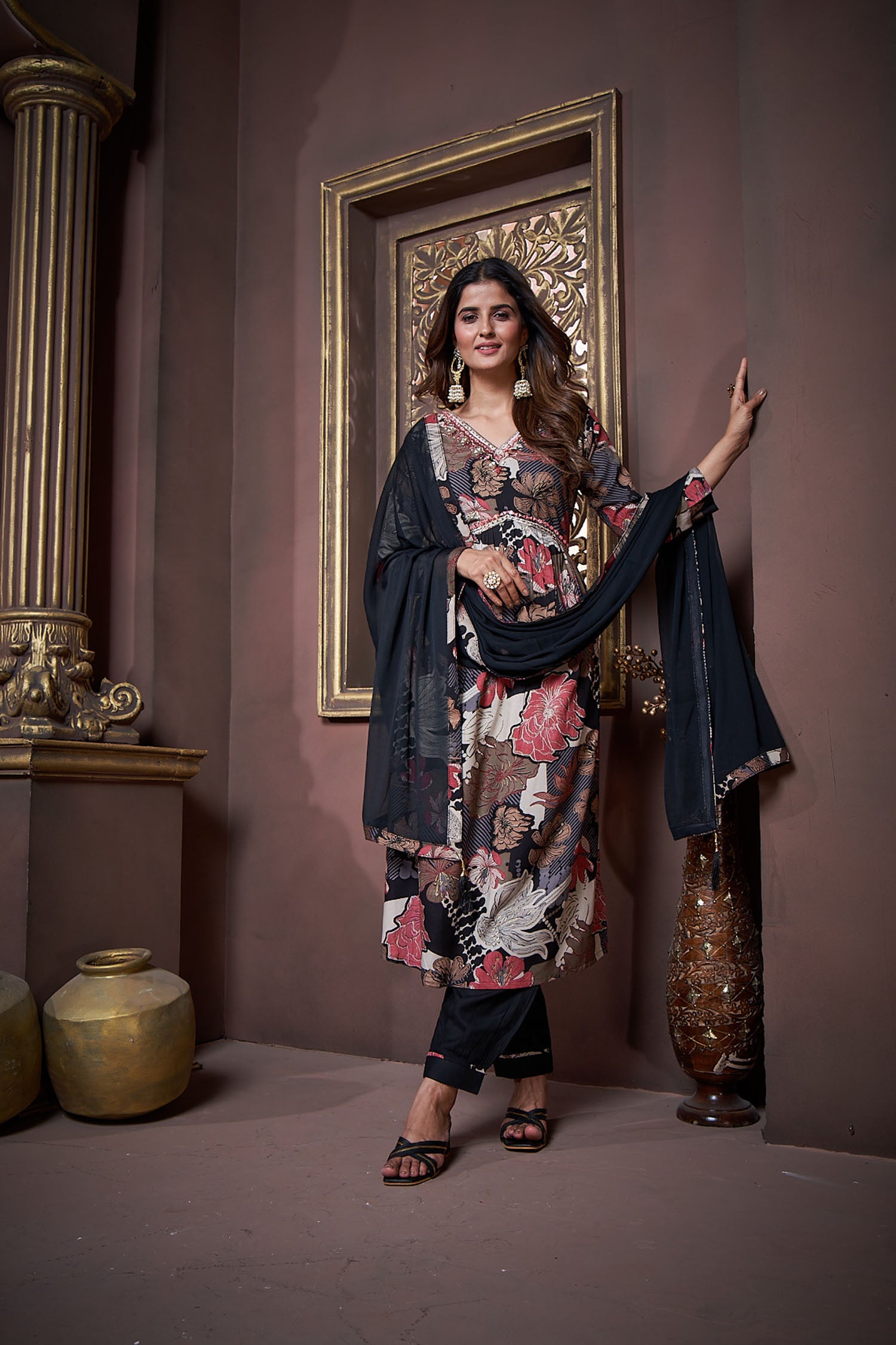 Clothiks Premium Riyon Export Quality Handwork Full stiched kurti