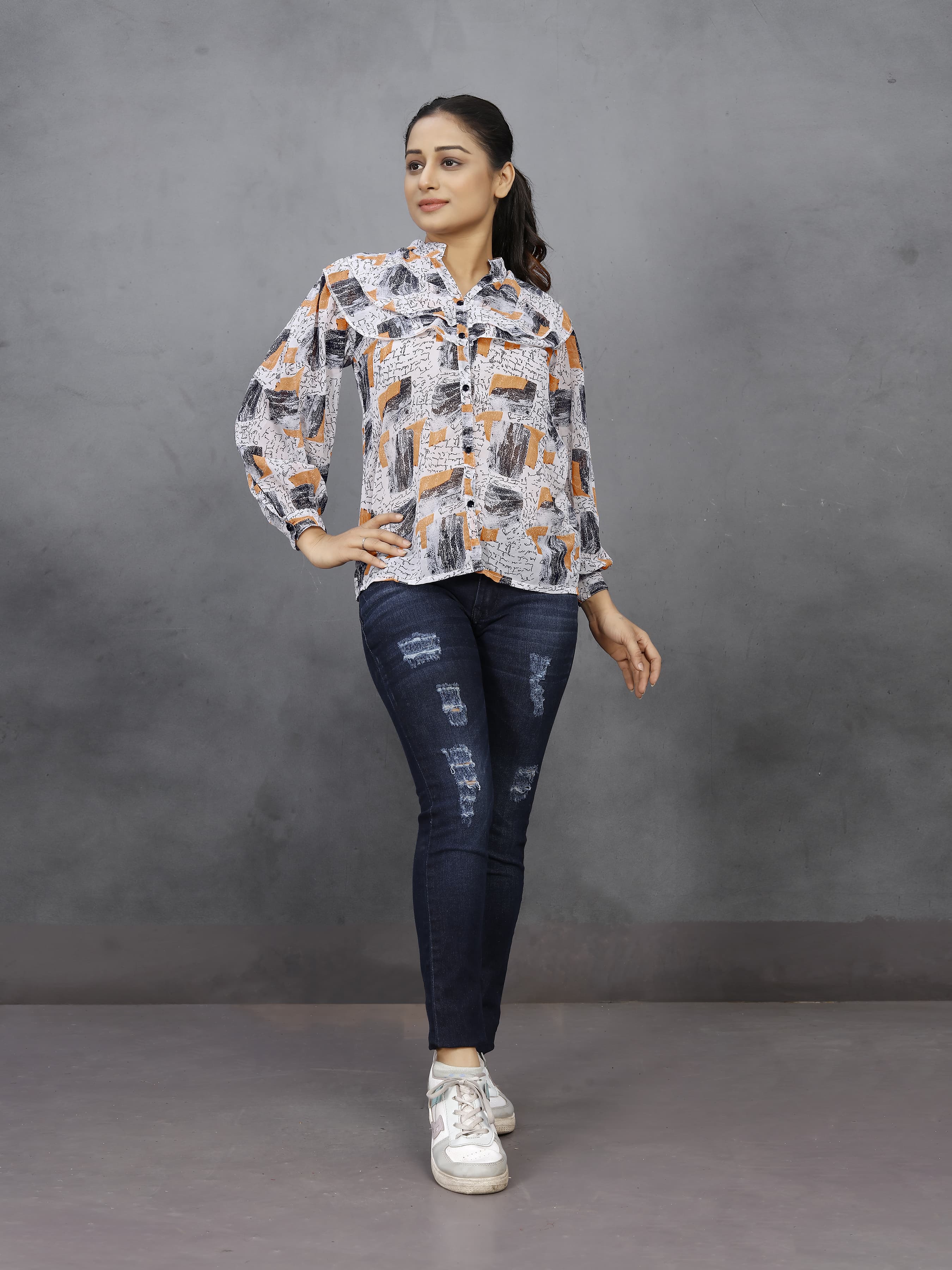 Clothiks Georgette Print shirt