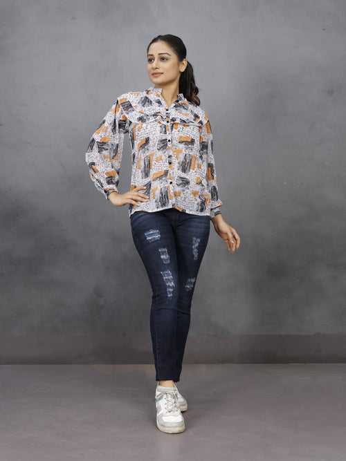 Clothiks Georgette Print shirt