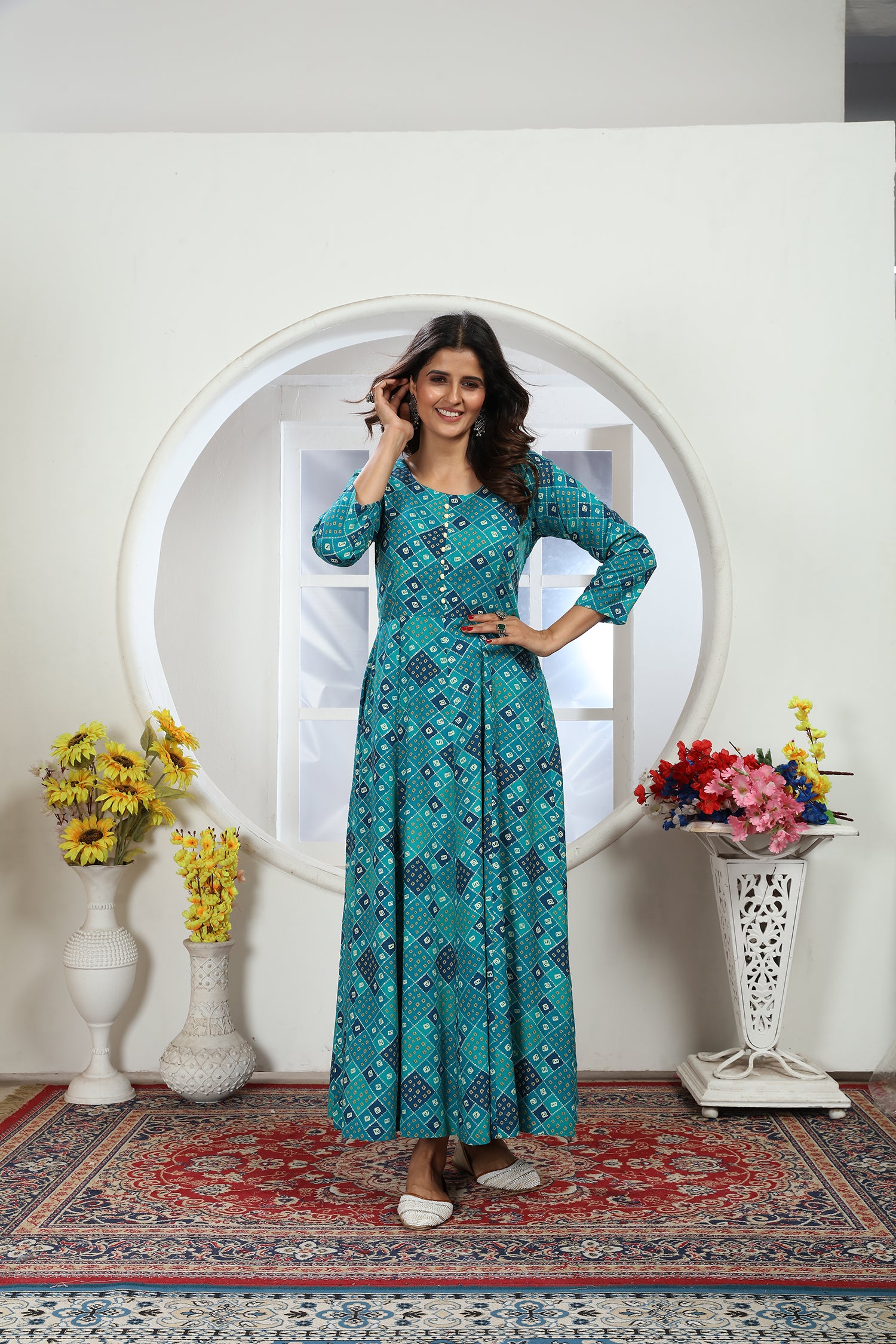 Premium Riyon Export Quality Long  Kurti