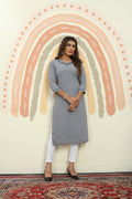 Clothiks Maaza Cotton Handwork with Pocket kurti