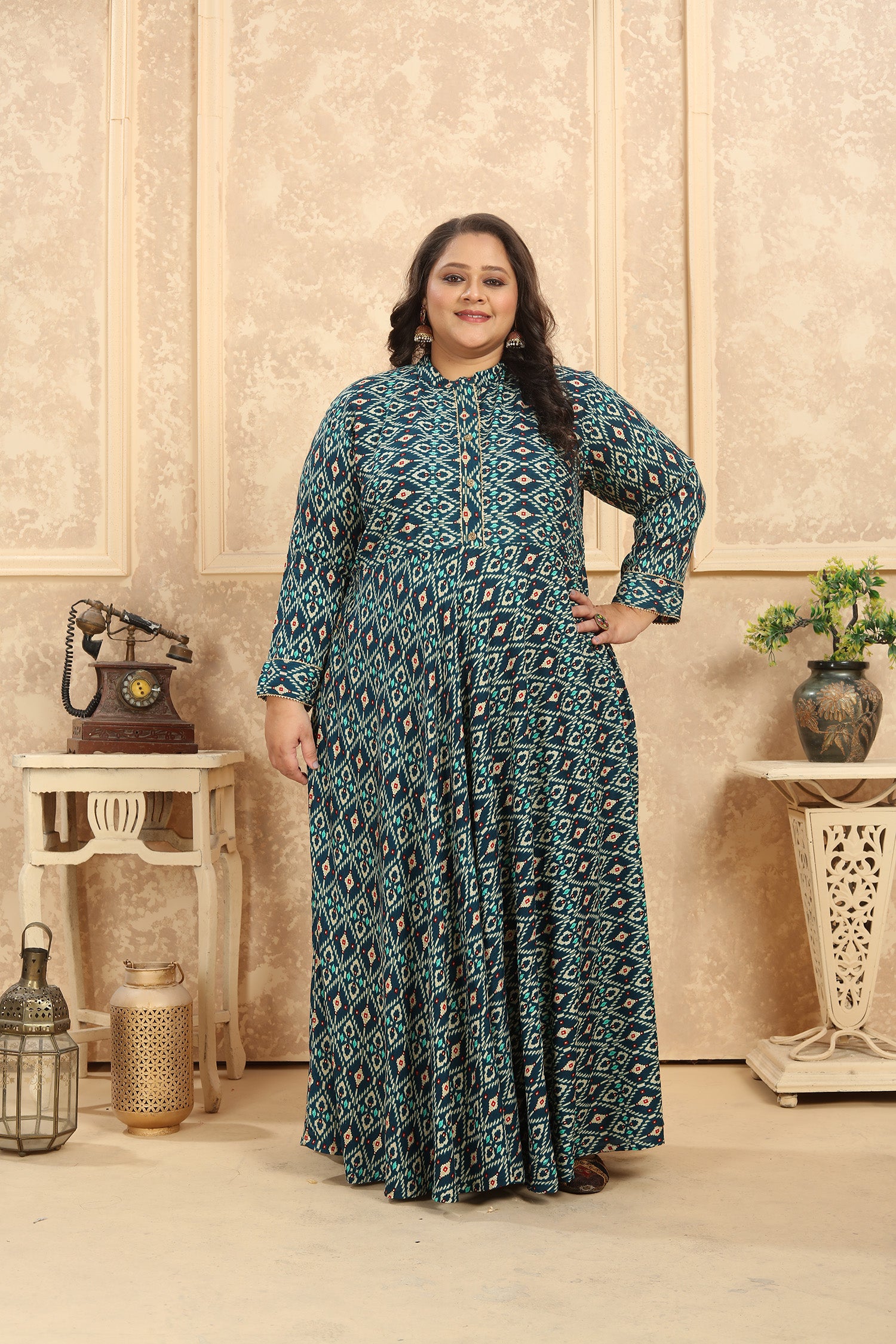 Clothiks Premium Riyon export quality Long  Kurti
