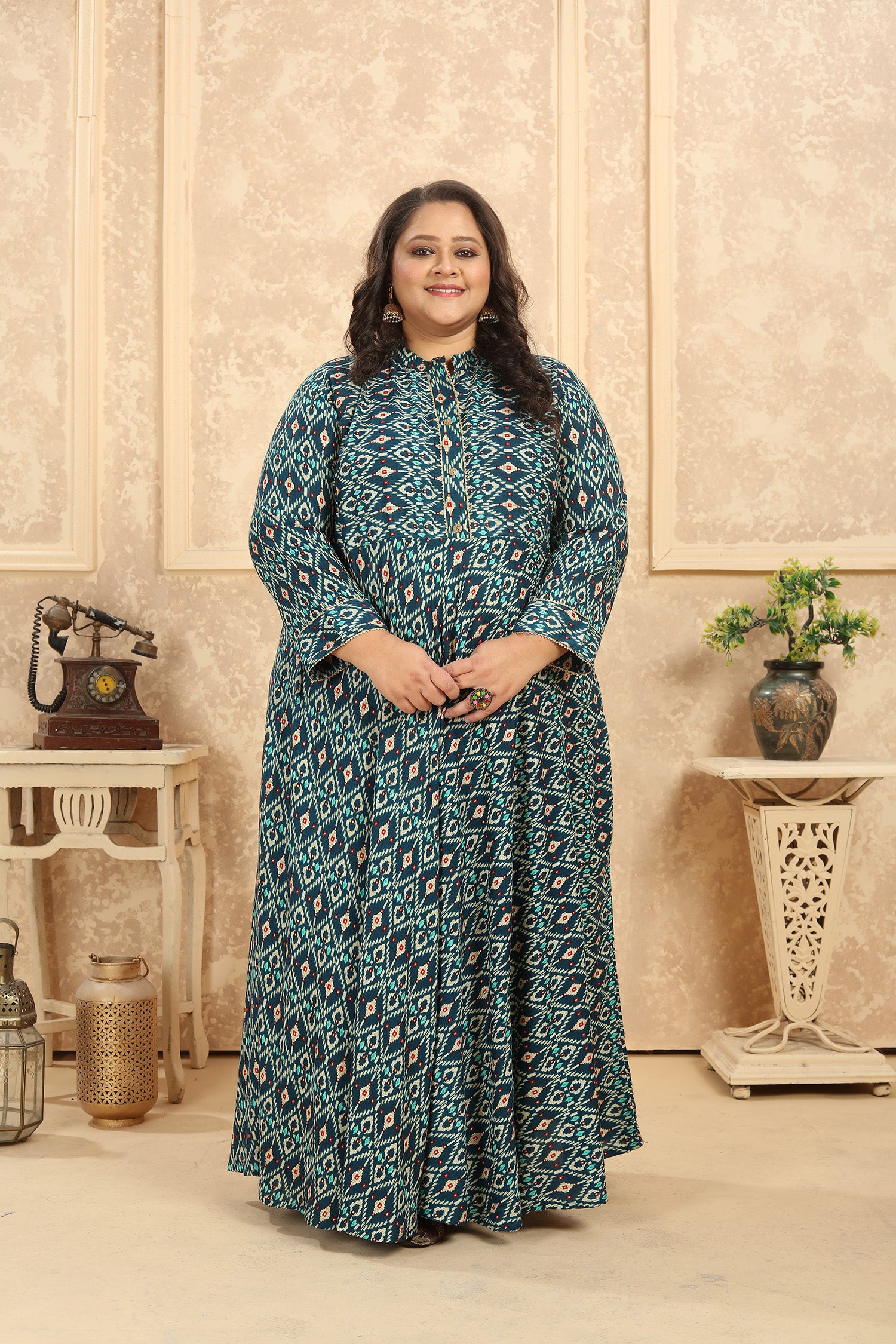 Clothiks Premium Riyon export quality Long  Kurti