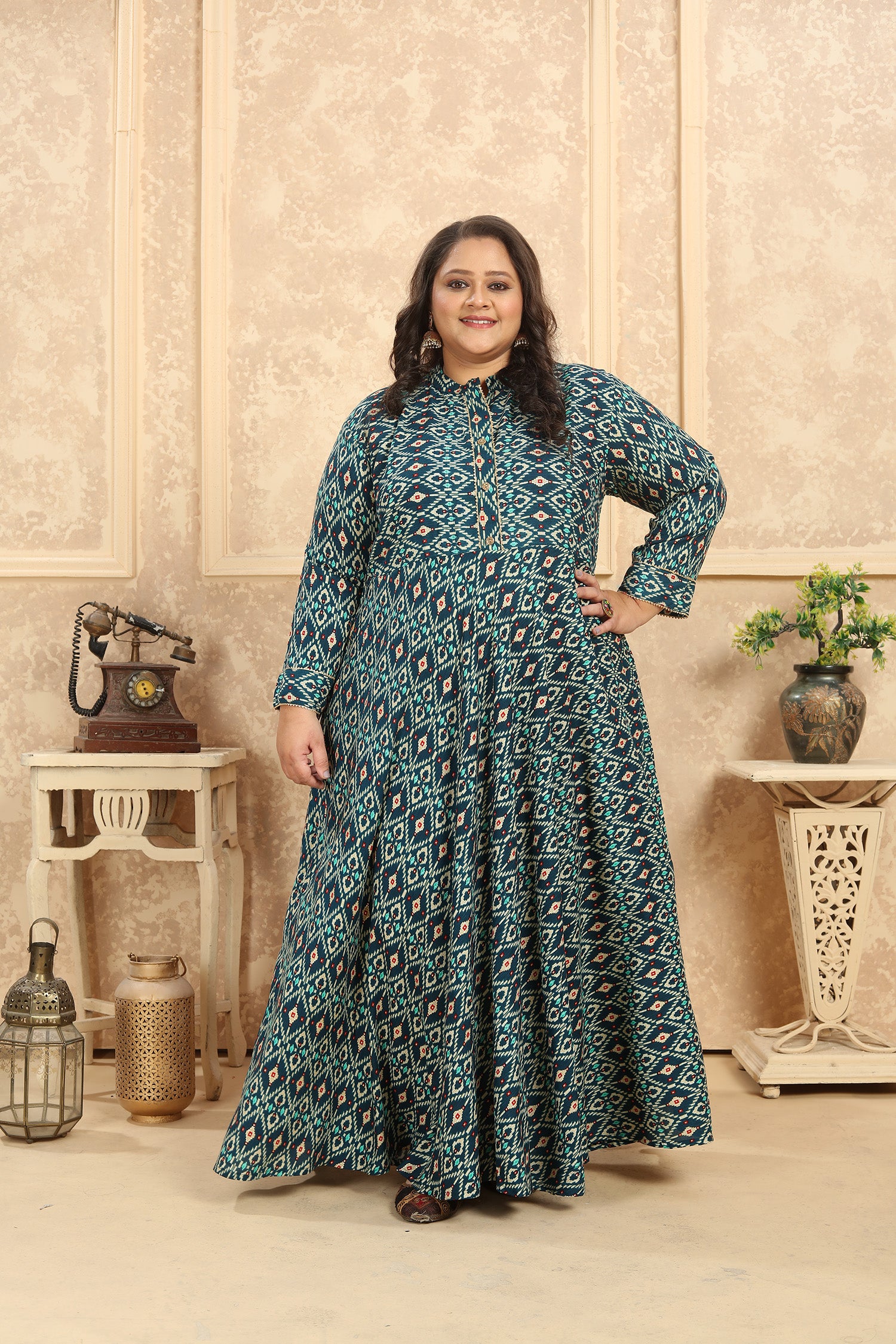 Clothiks Premium Riyon export quality Long  Kurti