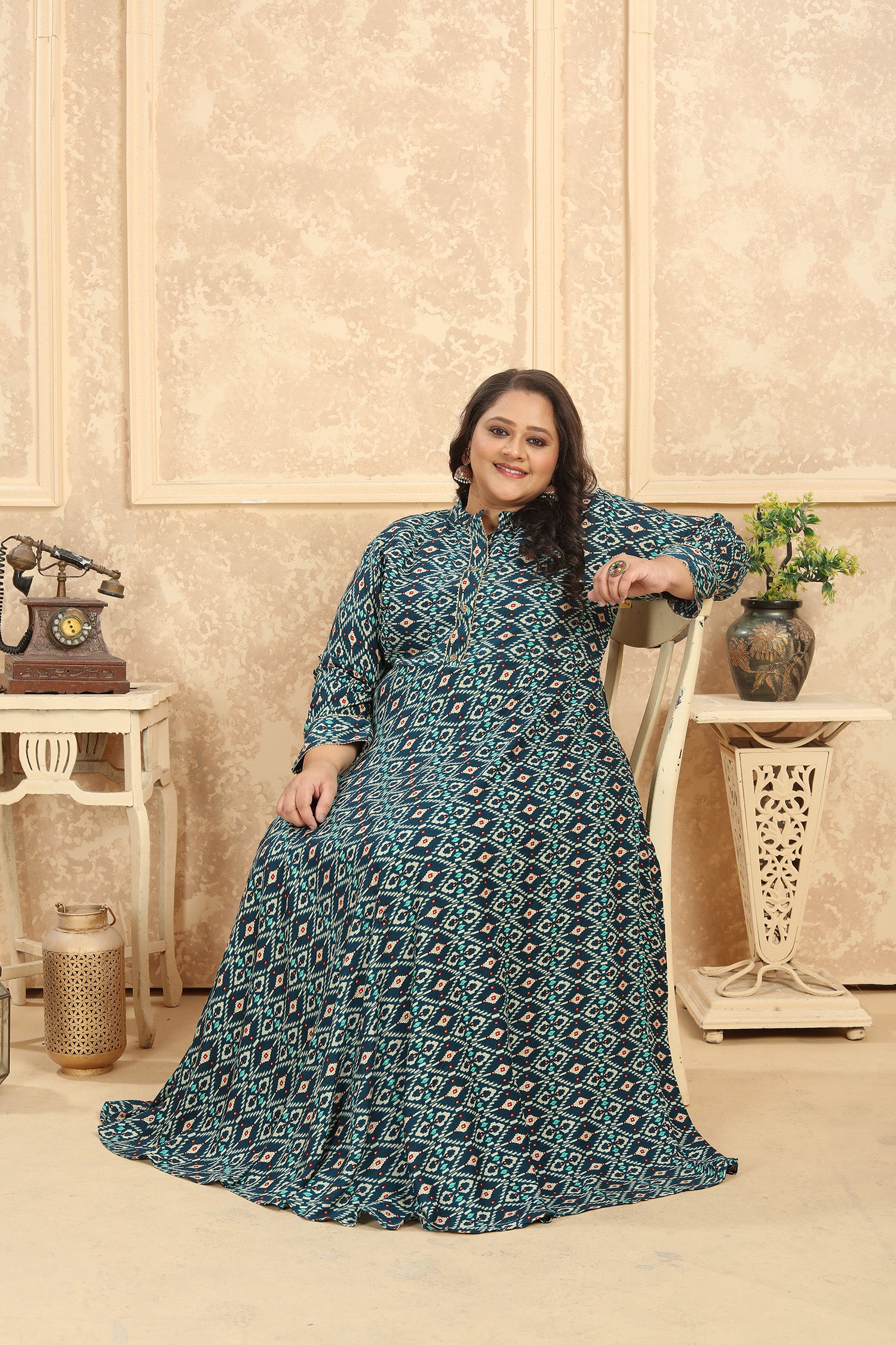 Clothiks Premium Riyon export quality Long  Kurti
