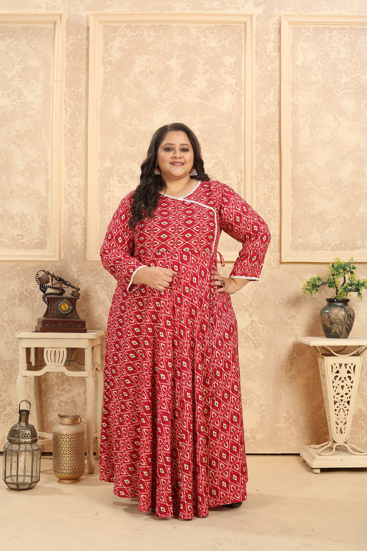 Clothiks Premium Riyon export quality Long  Kurti