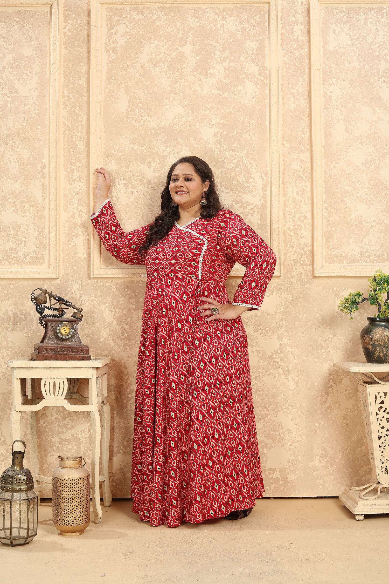 Clothiks Premium Riyon export quality Long  Kurti