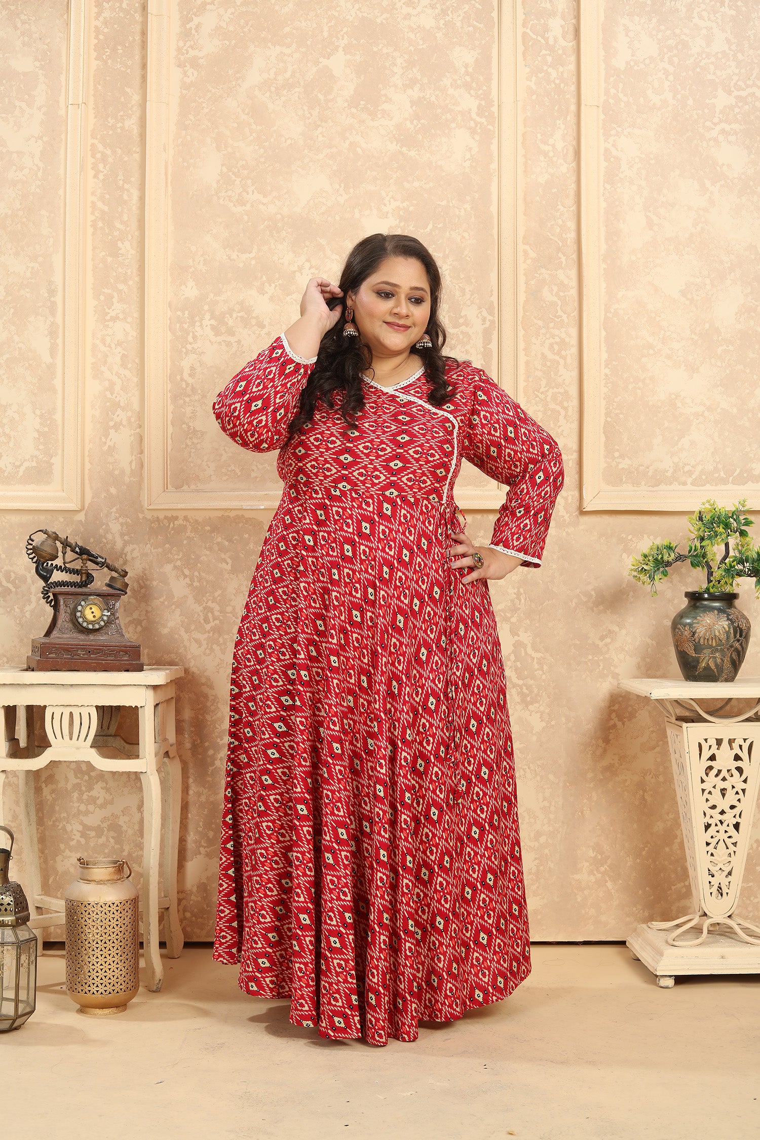Clothiks Premium Riyon export quality Long  Kurti