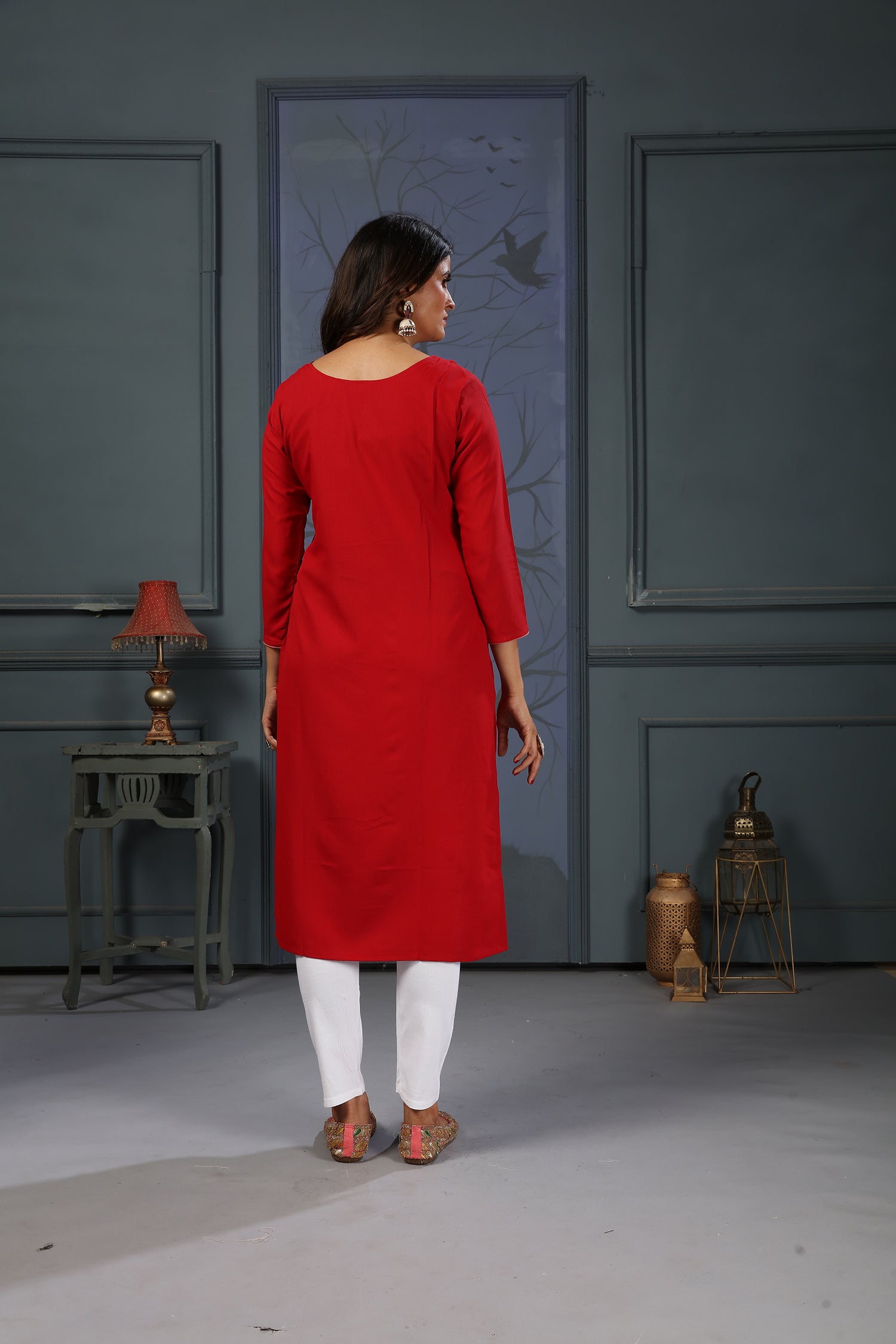 Clothiks Maaza Cotton Handwork with Pocket kurti