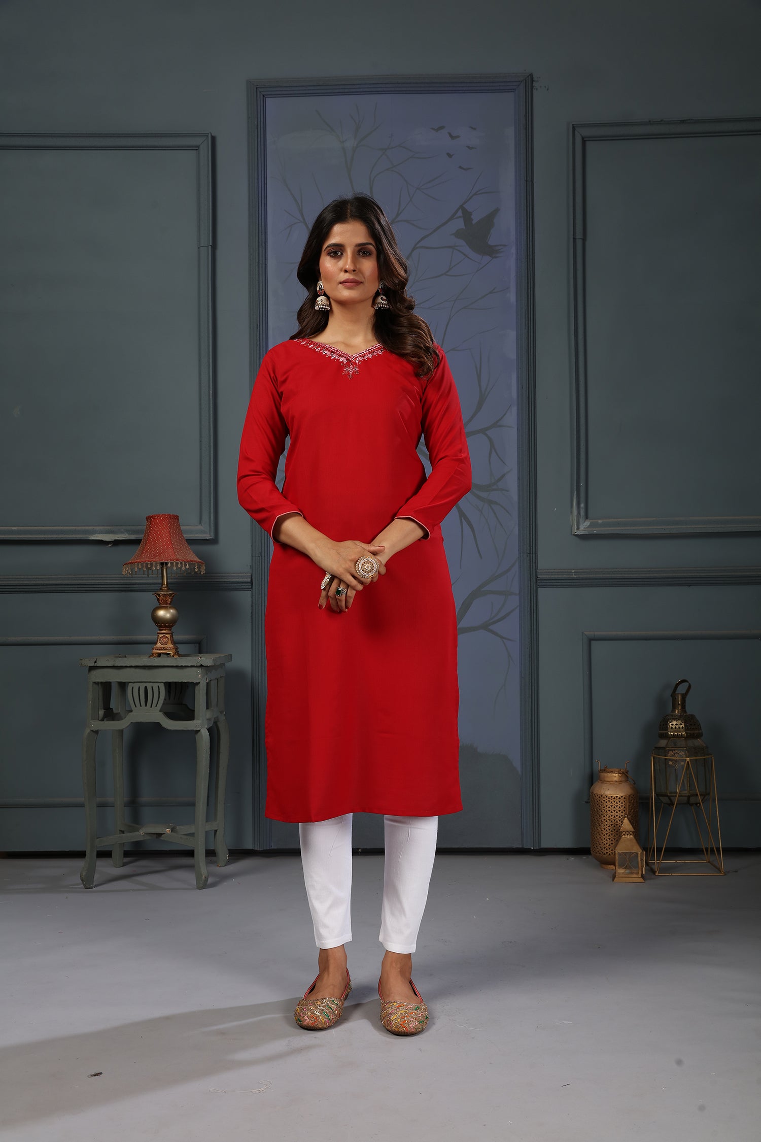Clothiks Maaza Cotton Handwork with Pocket kurti