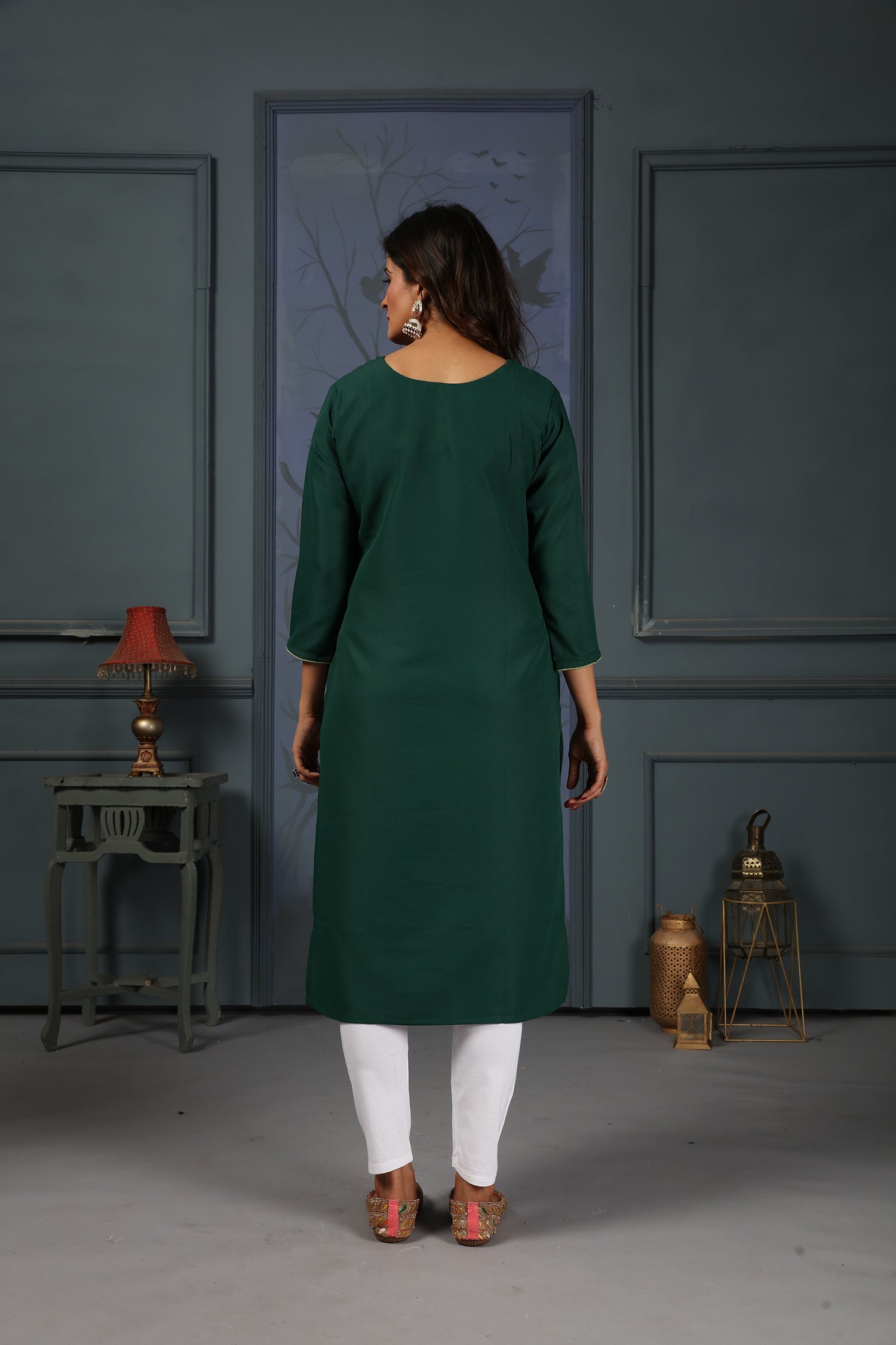 Clothiks Maaza Cotton Handwork with Pocket kurti
