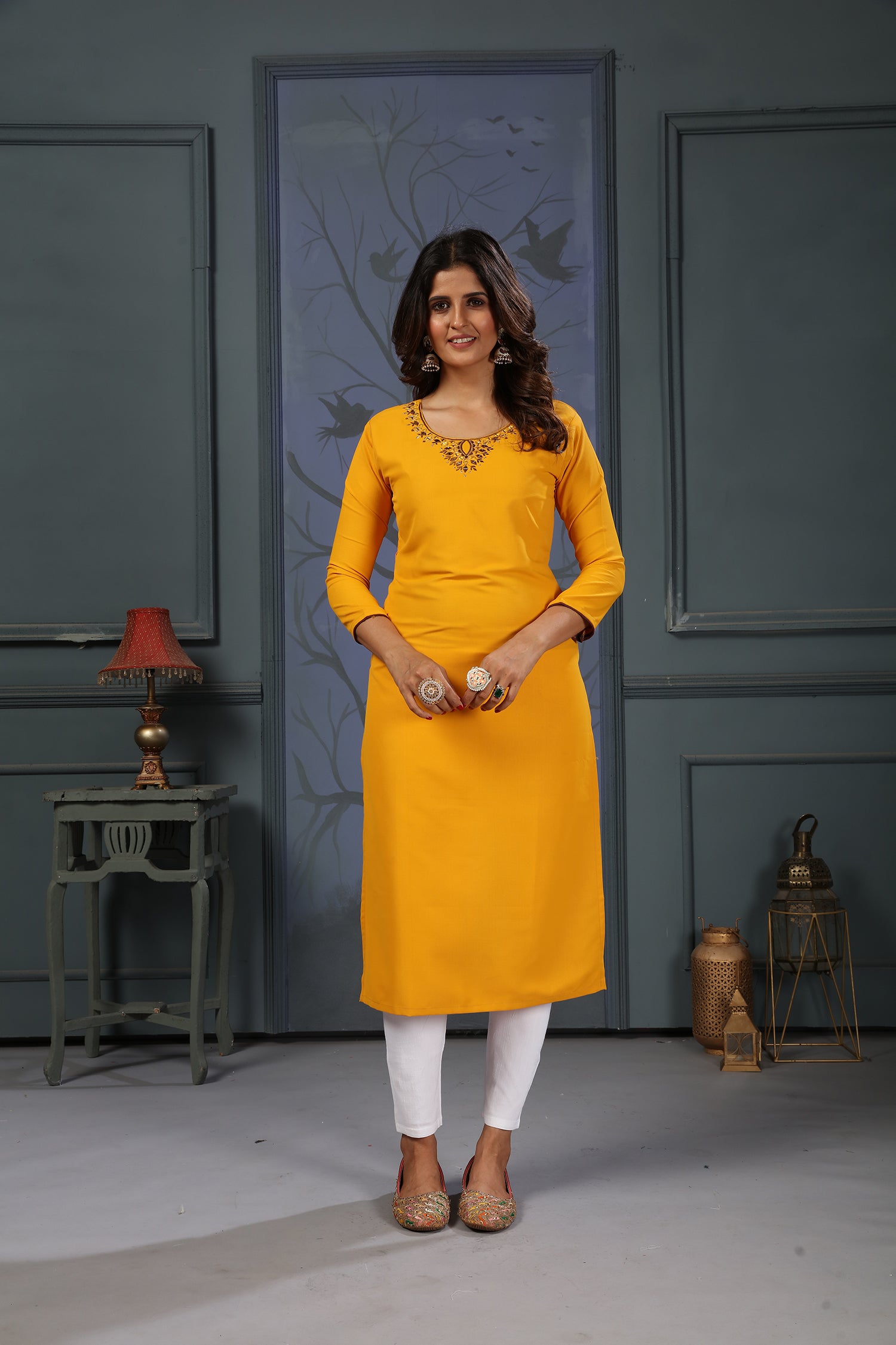 Clothiks Maaza Cotton Handwork with Pocket kurti