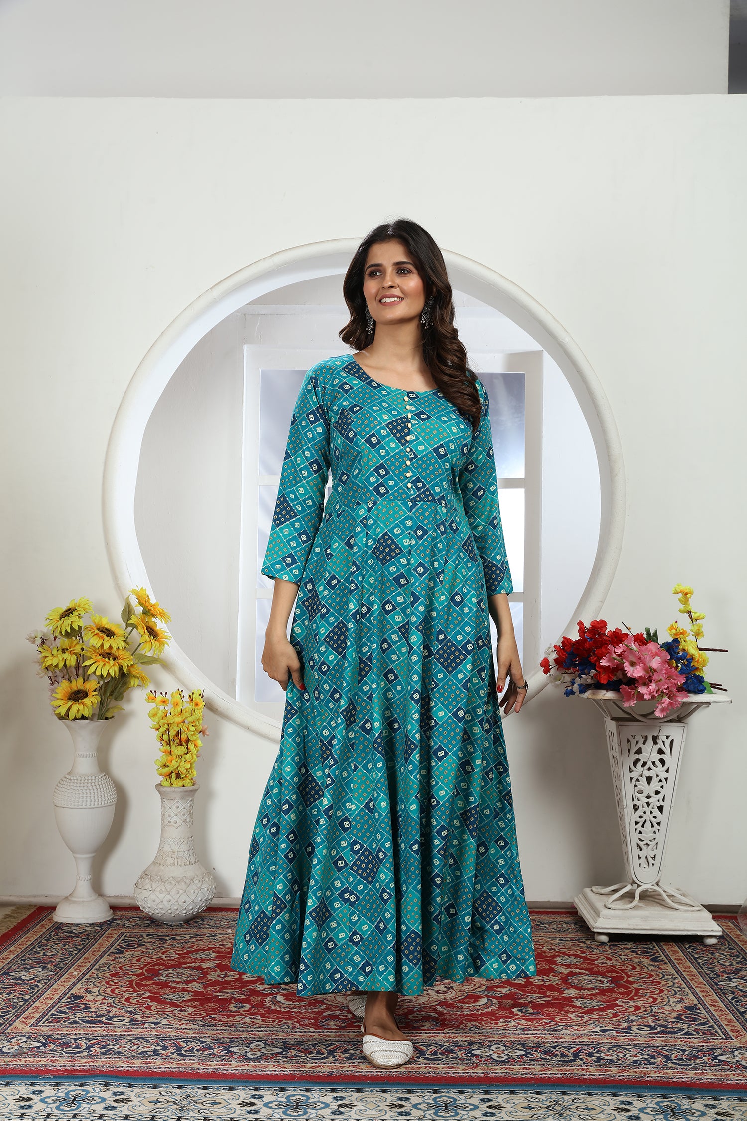 Premium Riyon Export Quality Long  Kurti
