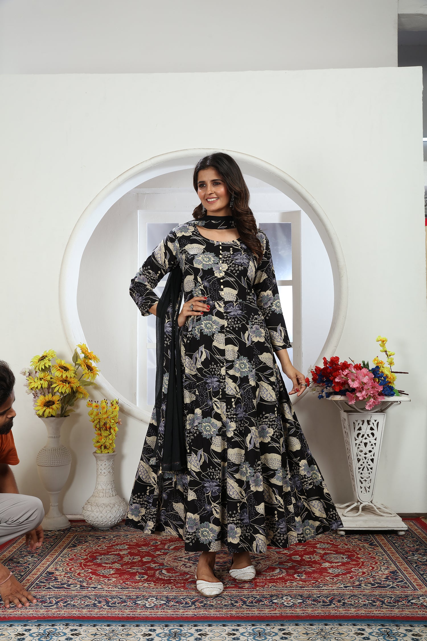 Clothiks Premium Riyon Export Quality Long  Kurti