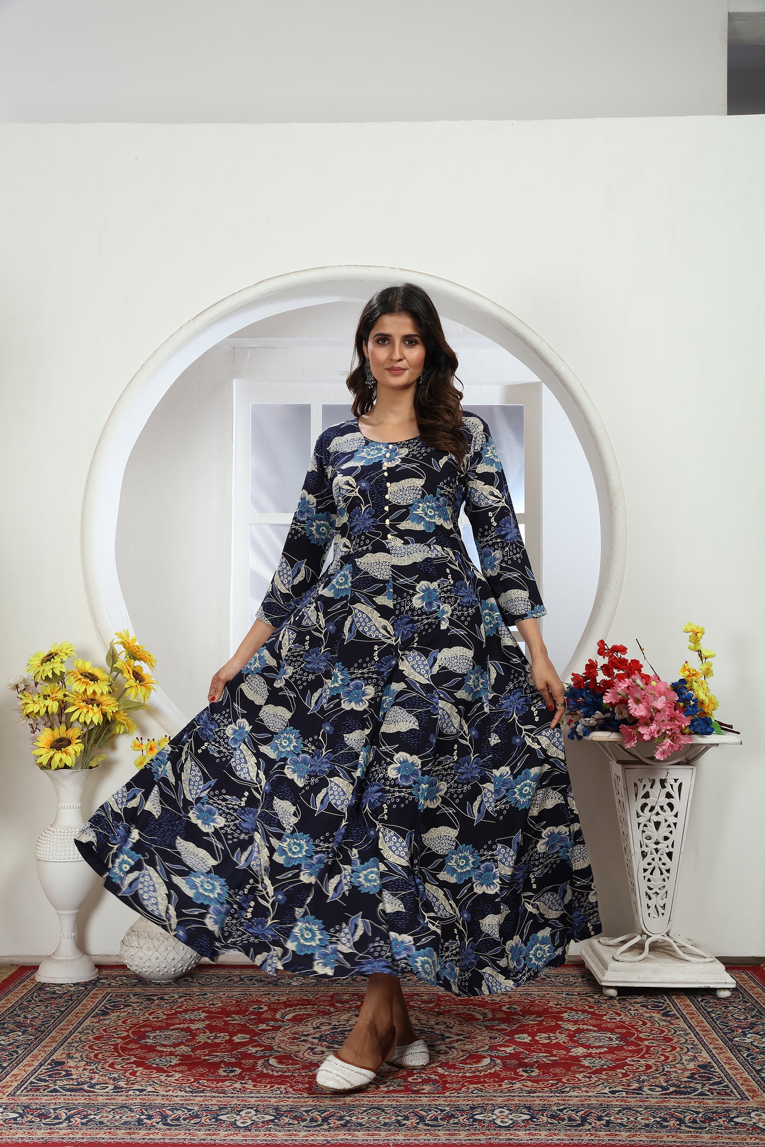 Clothiks Premium Riyon Export Quality Long&nbsp; Kurti