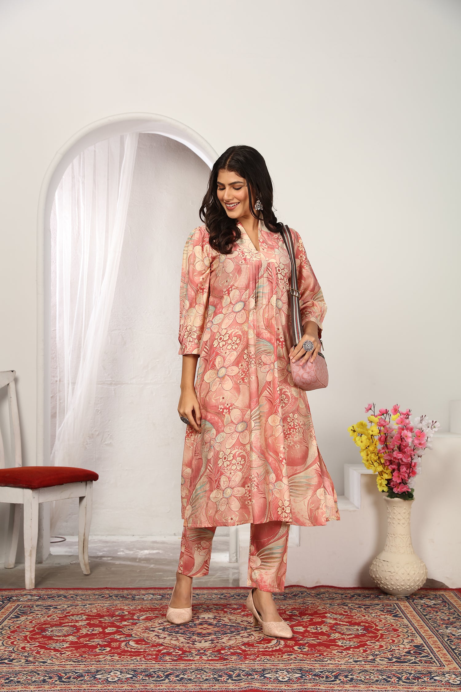 Clothiks Premium Chanderi export quality With Pocket kurti