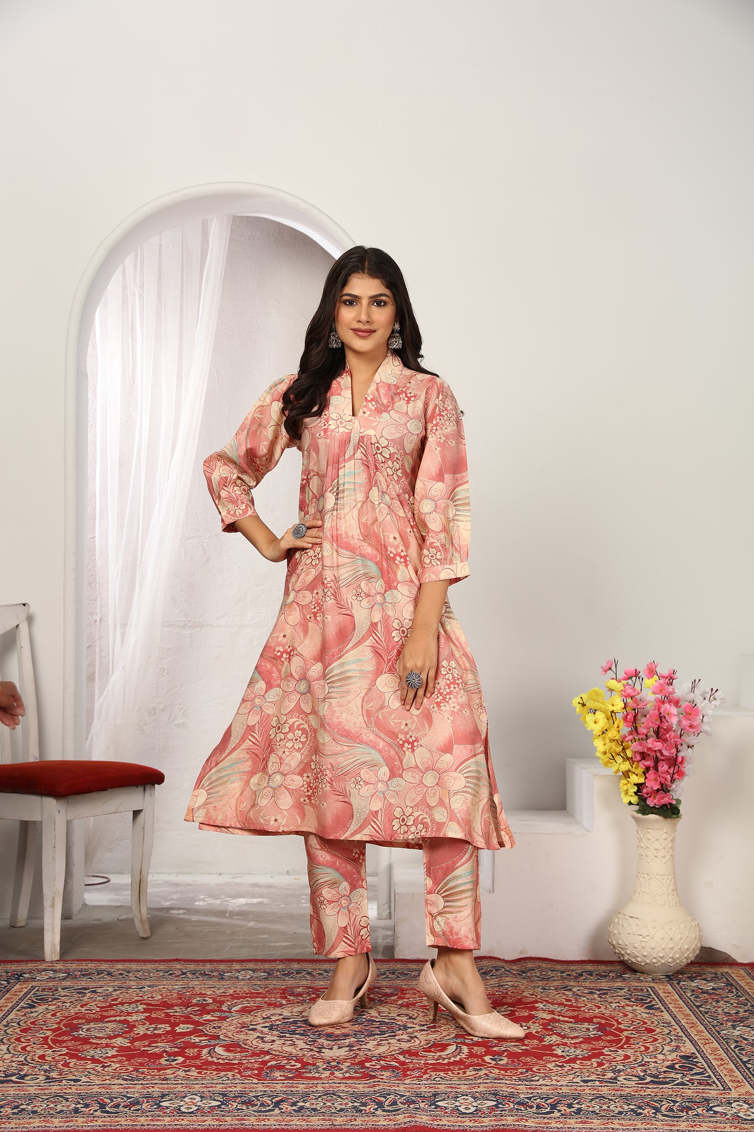 Clothiks Premium Chanderi export quality With Pocket kurti