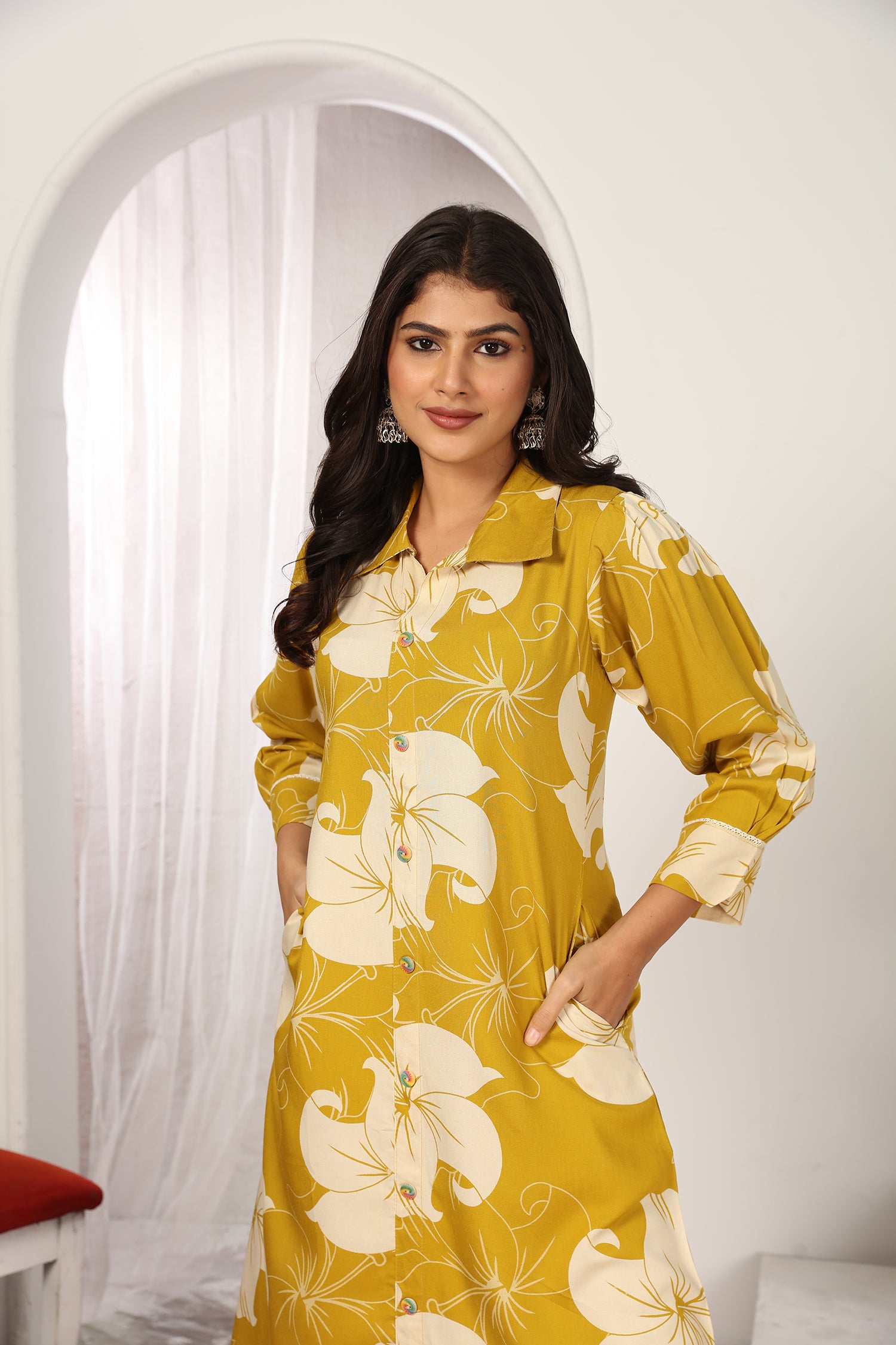 Clothiks Premium Chanderi export quality With Pocket kurti