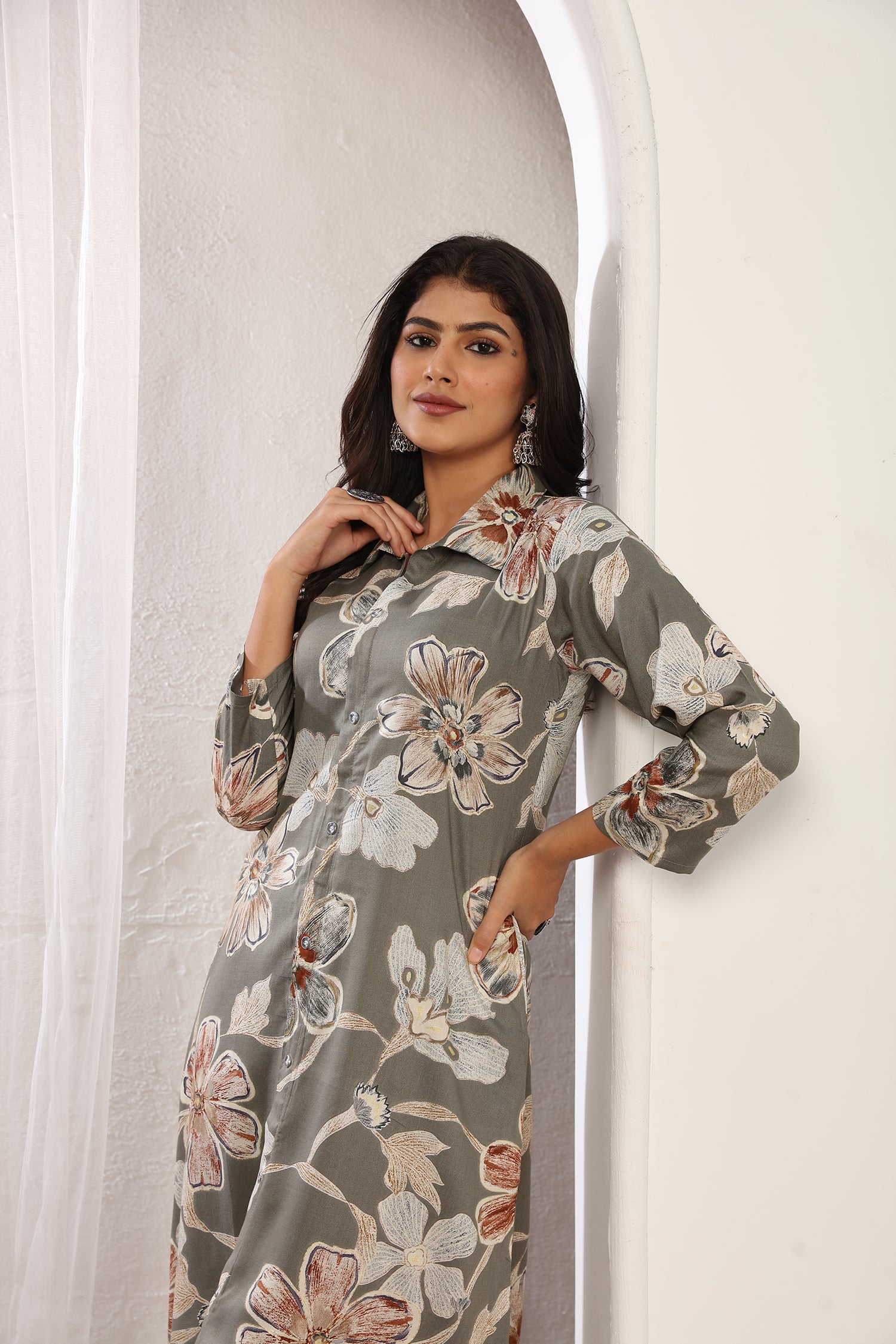 Clothiks Premium Chanderi export quality With Pocket kurti