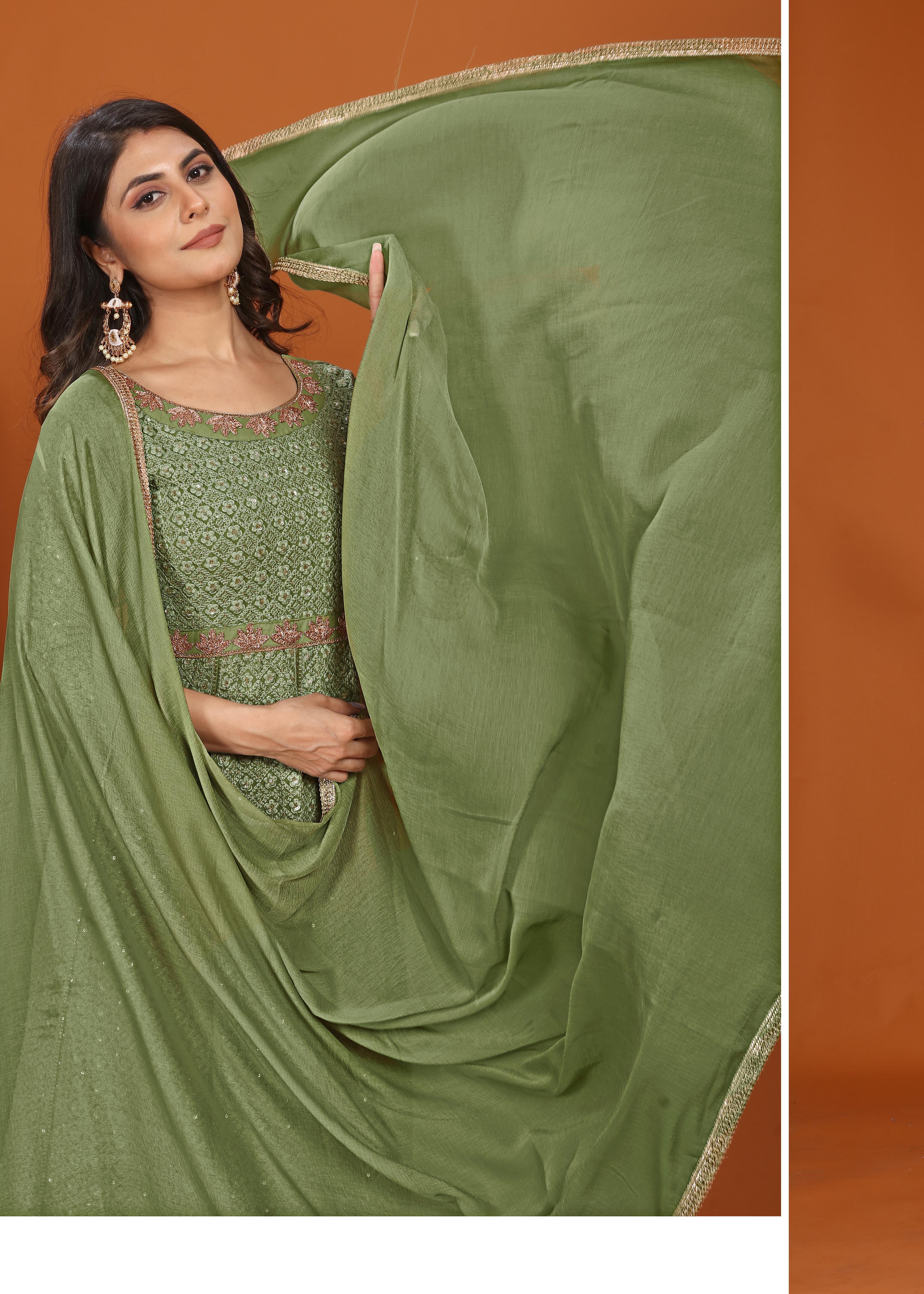 Premium Fox With Heavy Embroidery Inner Stiched kurti