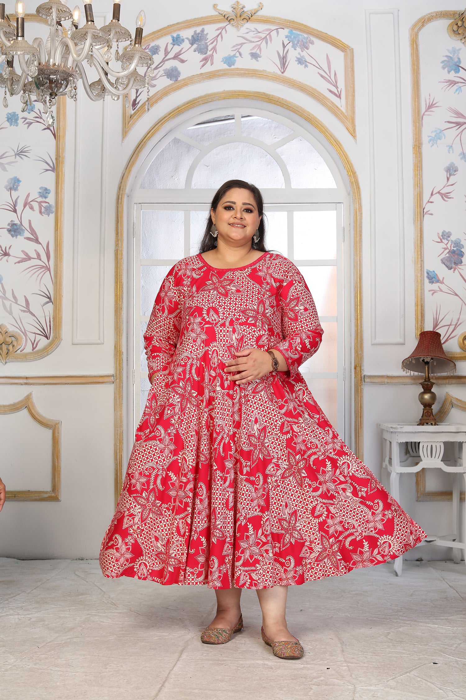 Clothiks Premium Riyon export quality Long  Kurti