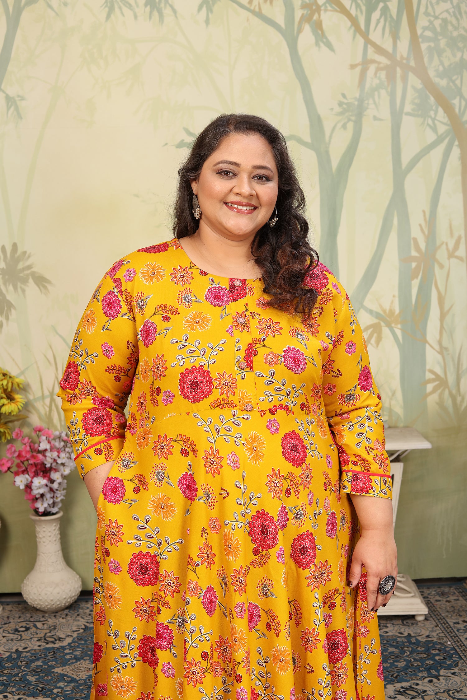 Clothiks Premium Riyon export quality Long  Kurti