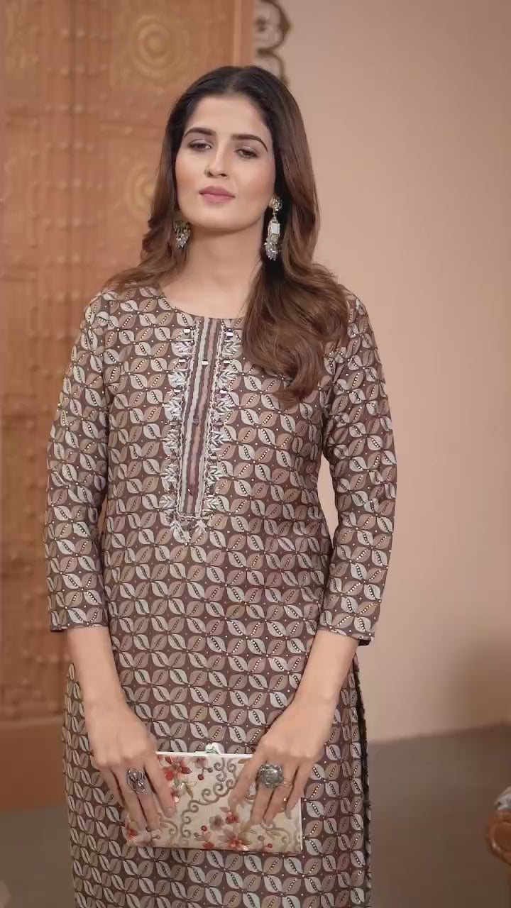 Clothiks Premium Royal Silk export quality With Handwork and Cotton Inner Stiched kurti